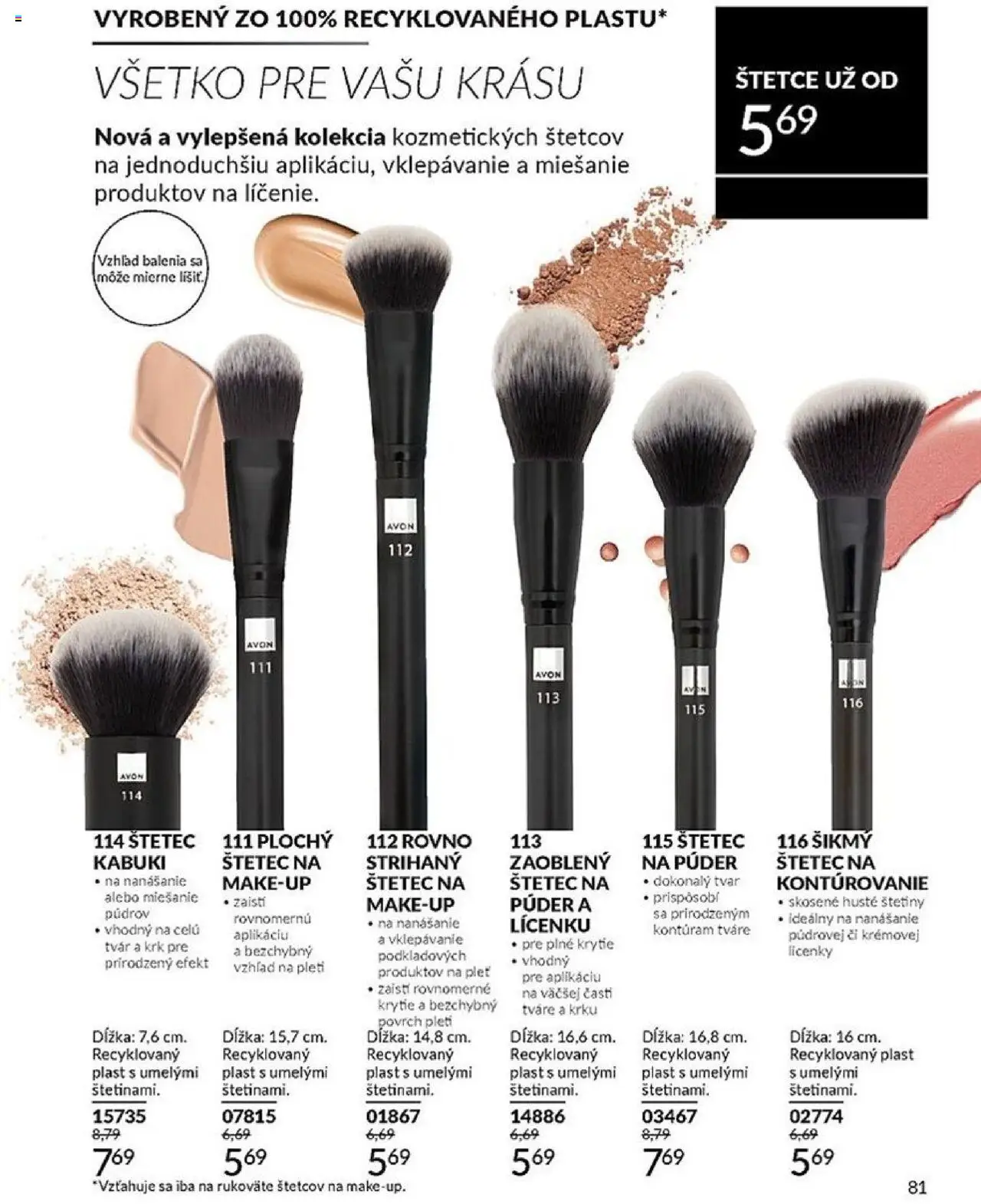 Nové Avon akcie – leták je platný od 01.10.2025 | Strana: 81 | Produkty: Púder, Štetec