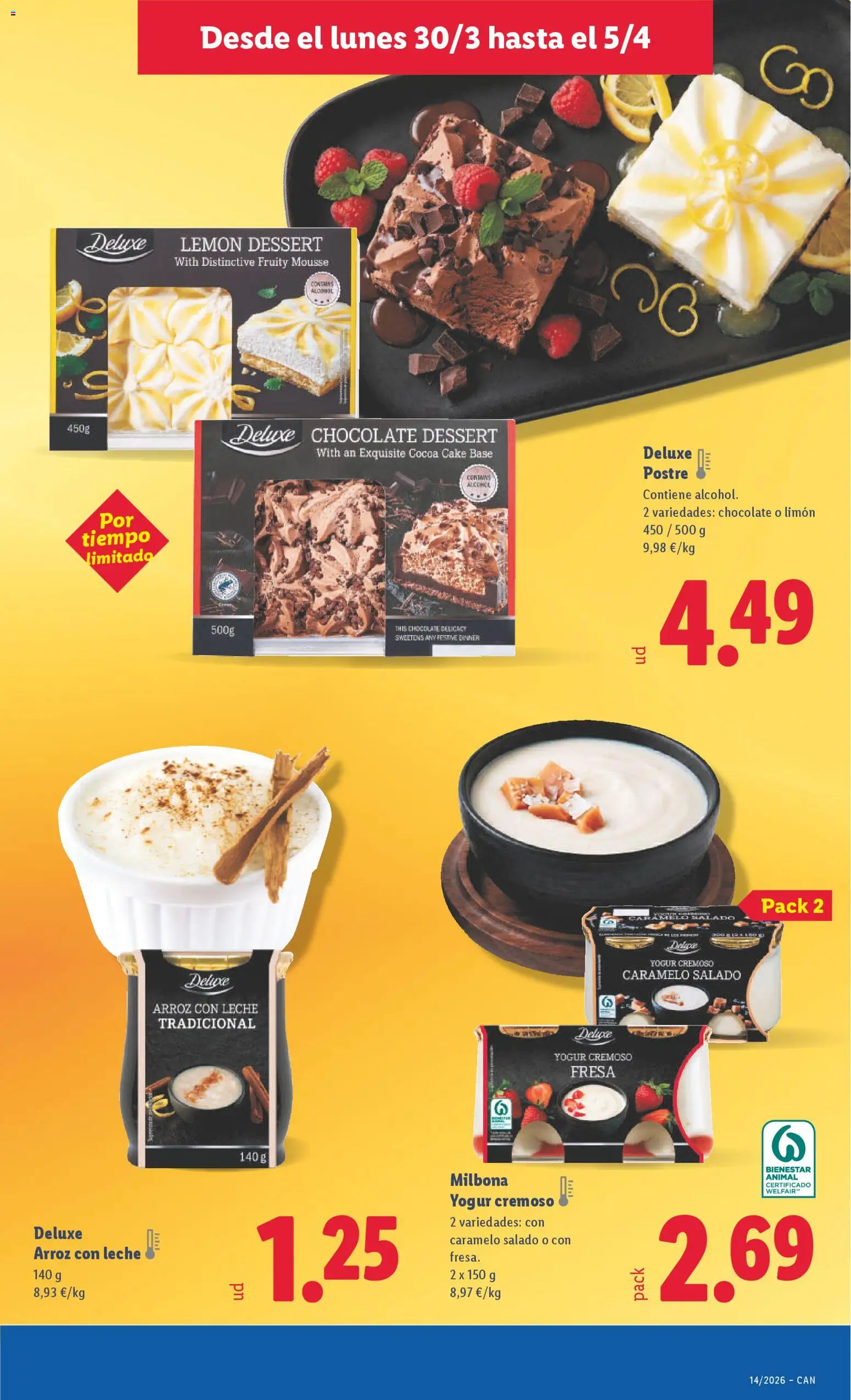 Lidl folleto │ válido desde el 30.03.2026 | Página: 13 | Productos: Mousse, Leche, Chocolate, Arroz