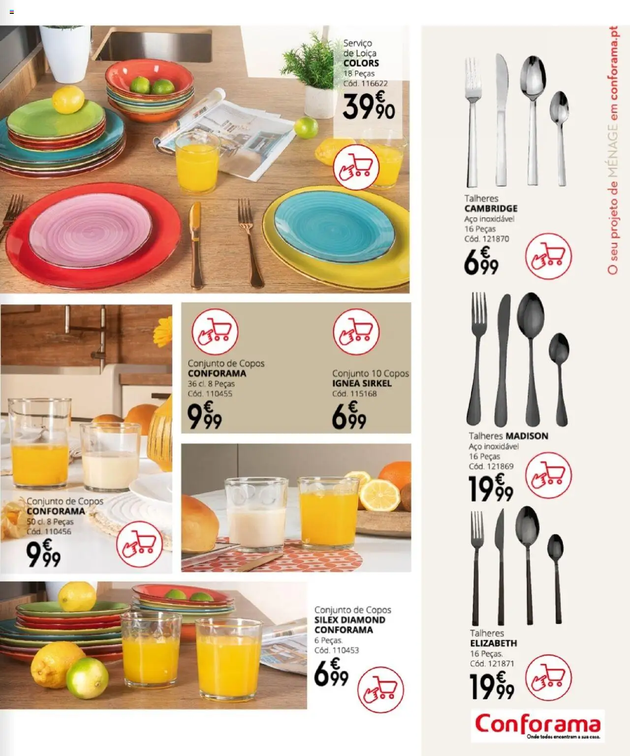 Conforama folheto │ válido de 27.03.2025 | Página: 119 | Produtos: Copos, Talheres