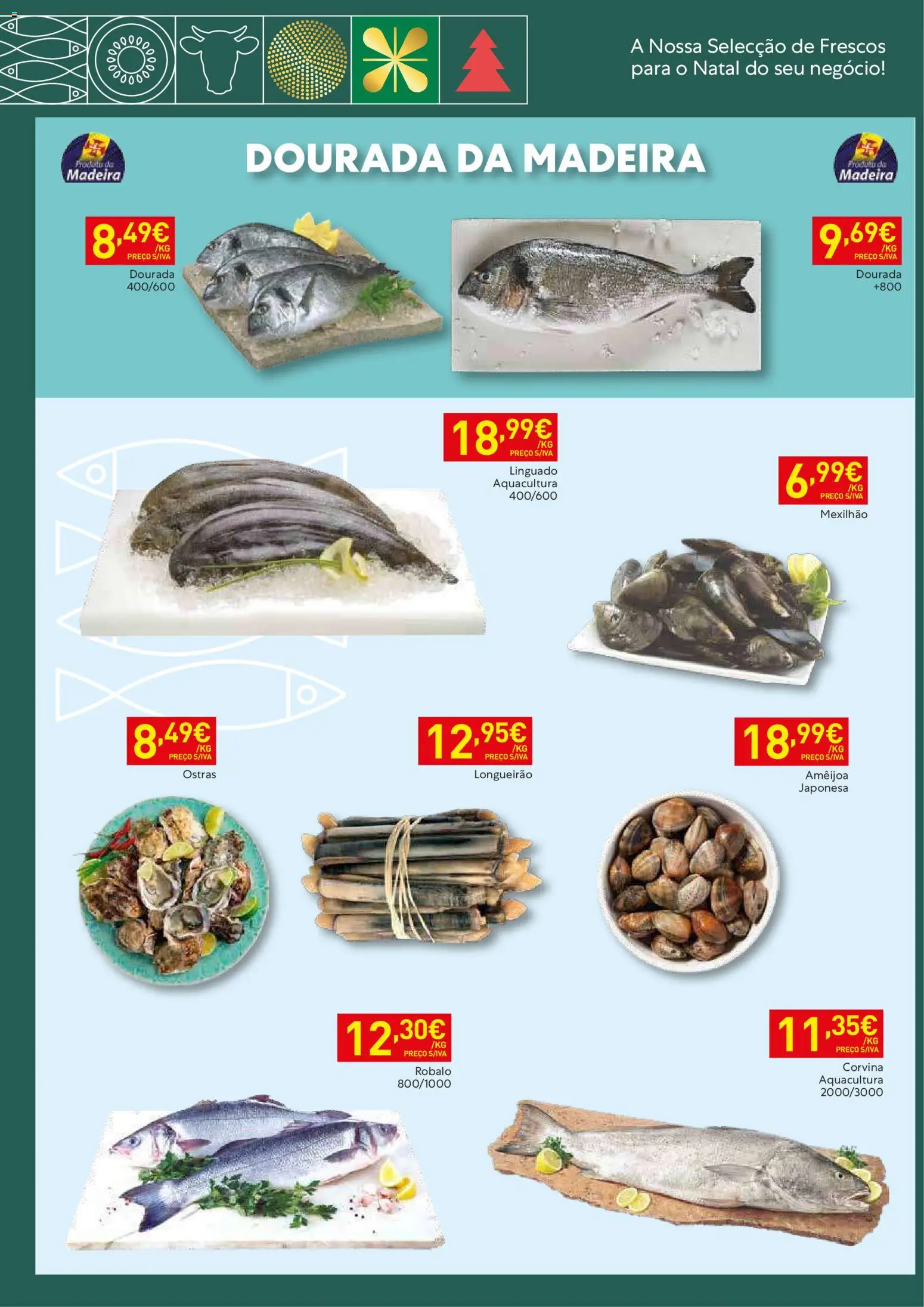 Recheio - Madeira │ válido de 23.12.2025 | Página: 3 | Produtos: Dourada, Ostras, Linguado