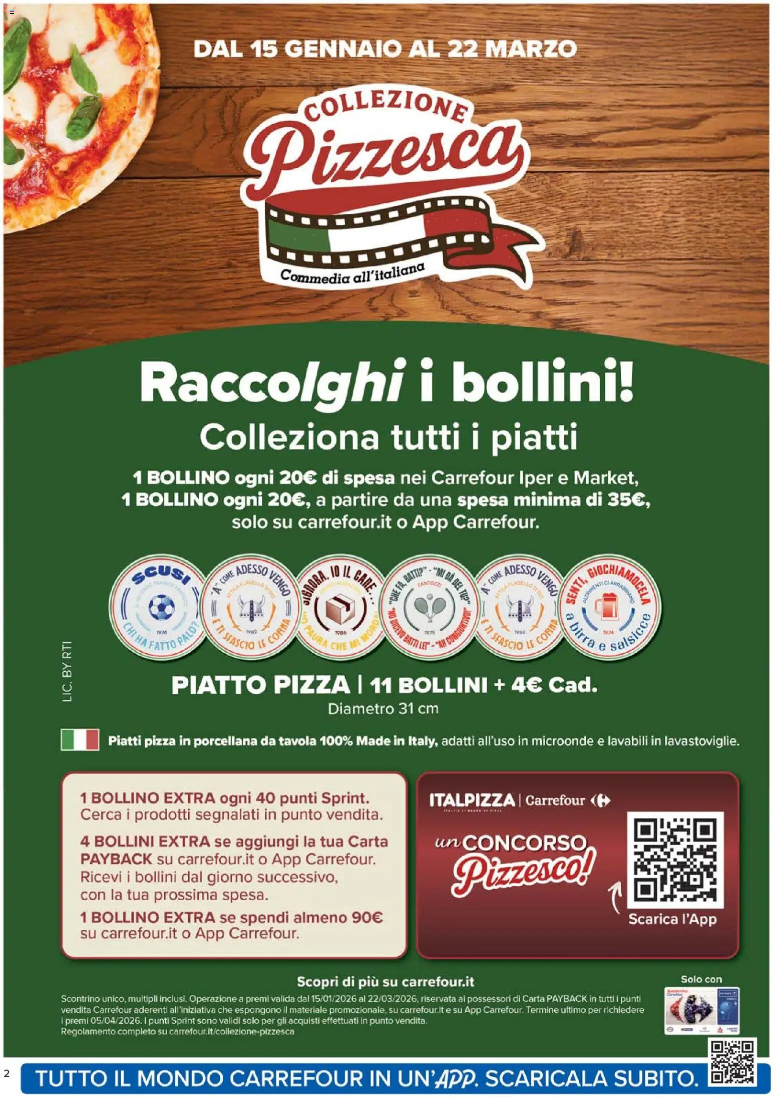 Volantino Carrefour del 15.01.2026 | Pagina: 2 | Prodotti: Microonde, Pizza, Birra, Piatto