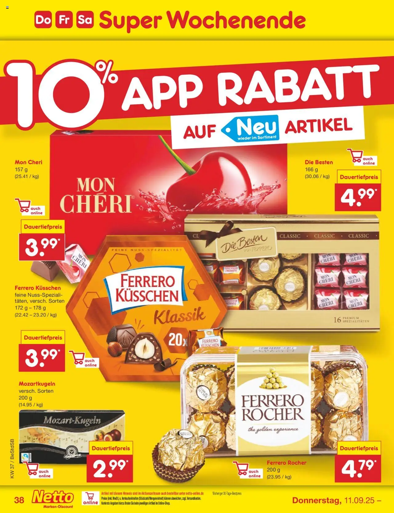 Netto Marken-Discount Prospekt 	 – gültig ab 08.09.2025 | Seite: 56 | Produkte: Ferrero rocher, Mon cheri