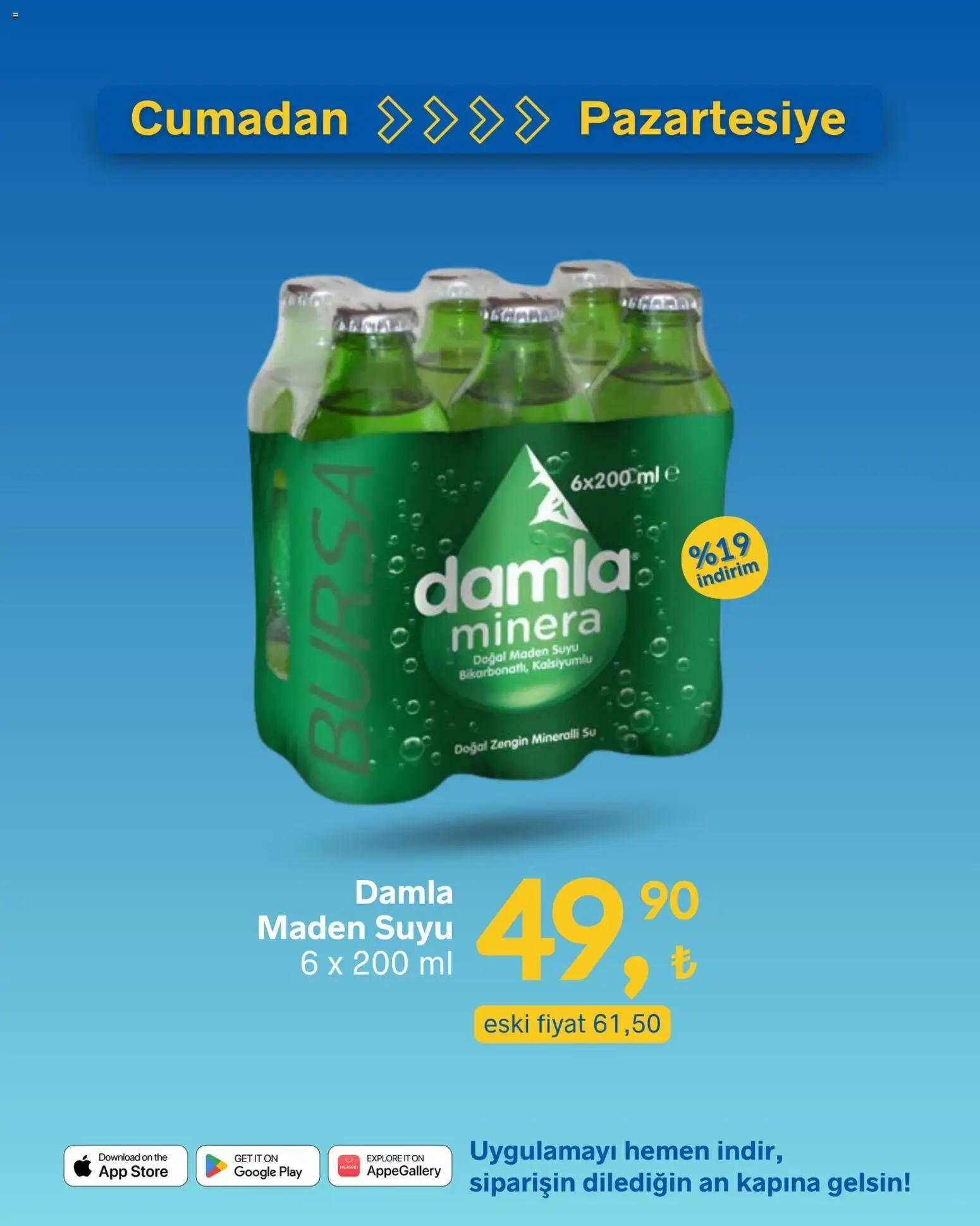 Gürmar - Flaş indirimler - 27.03.2026 tarihinden itibaren geçerlidir | Sayfa: 6 | Ürünler: Su, Maden suyu
