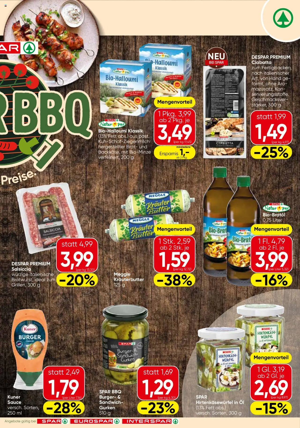 Spar Grillen - Niederösterreich gültig ab 24.07.2025 | Seite: 3 | Produkte: Gurken, Butter, Öl