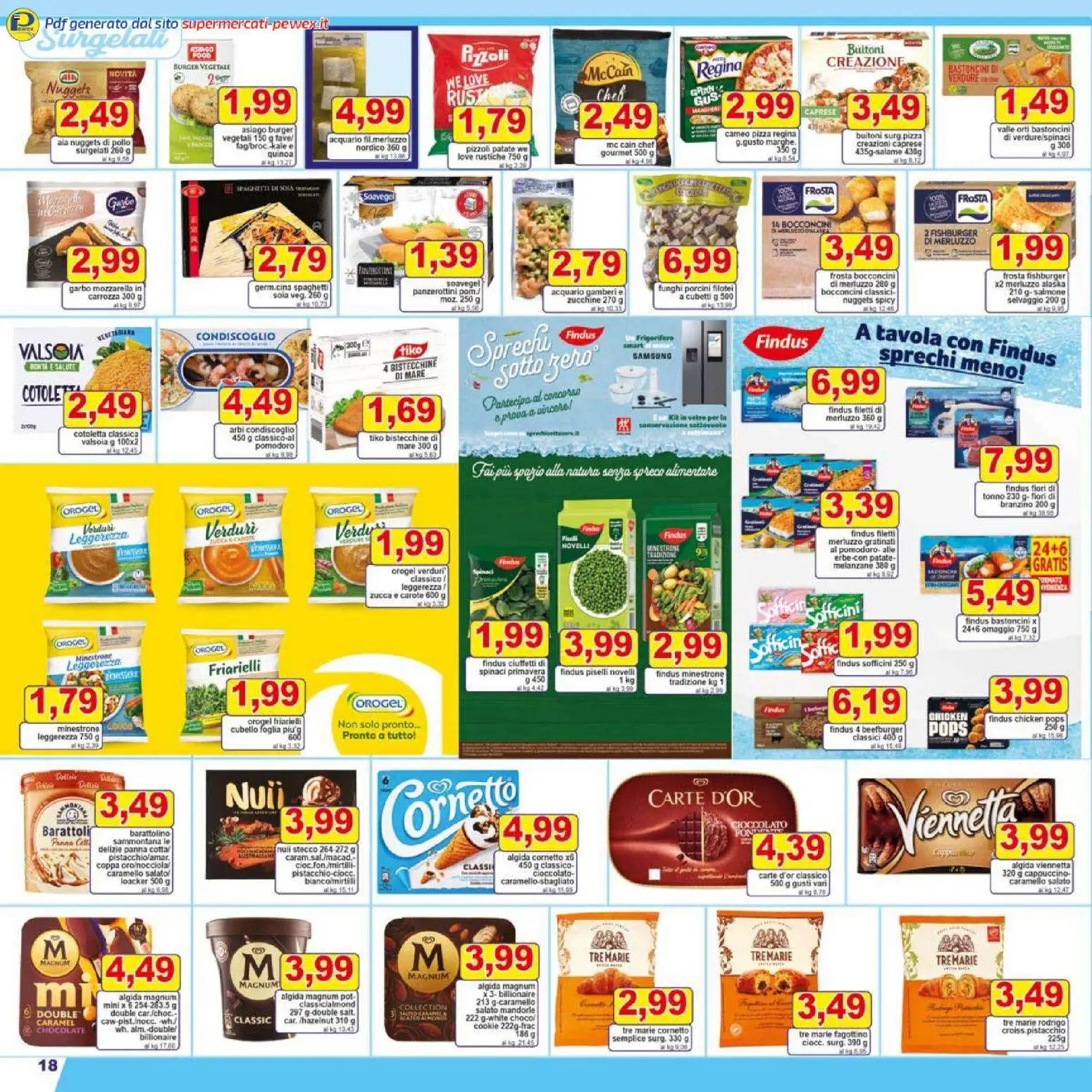Volantino Pewex del 27.12.2025 | Pagina: 18 | Prodotti: Pizza, Pollo, Funghi, Tonno