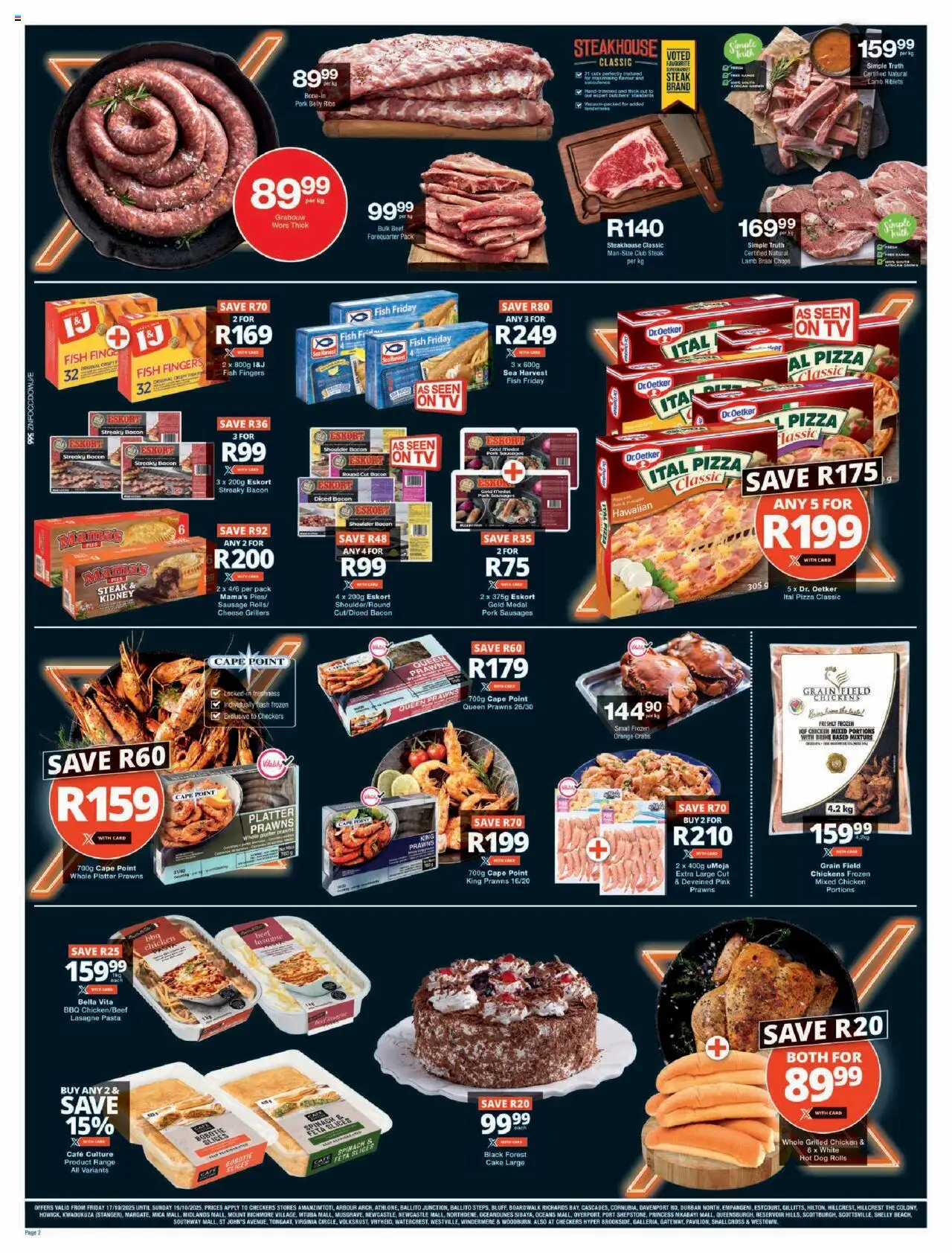 New Checkers catalogue – valid from 17.10.2025 | Page: 2 | Products: Platter, TV, Pork, Fish