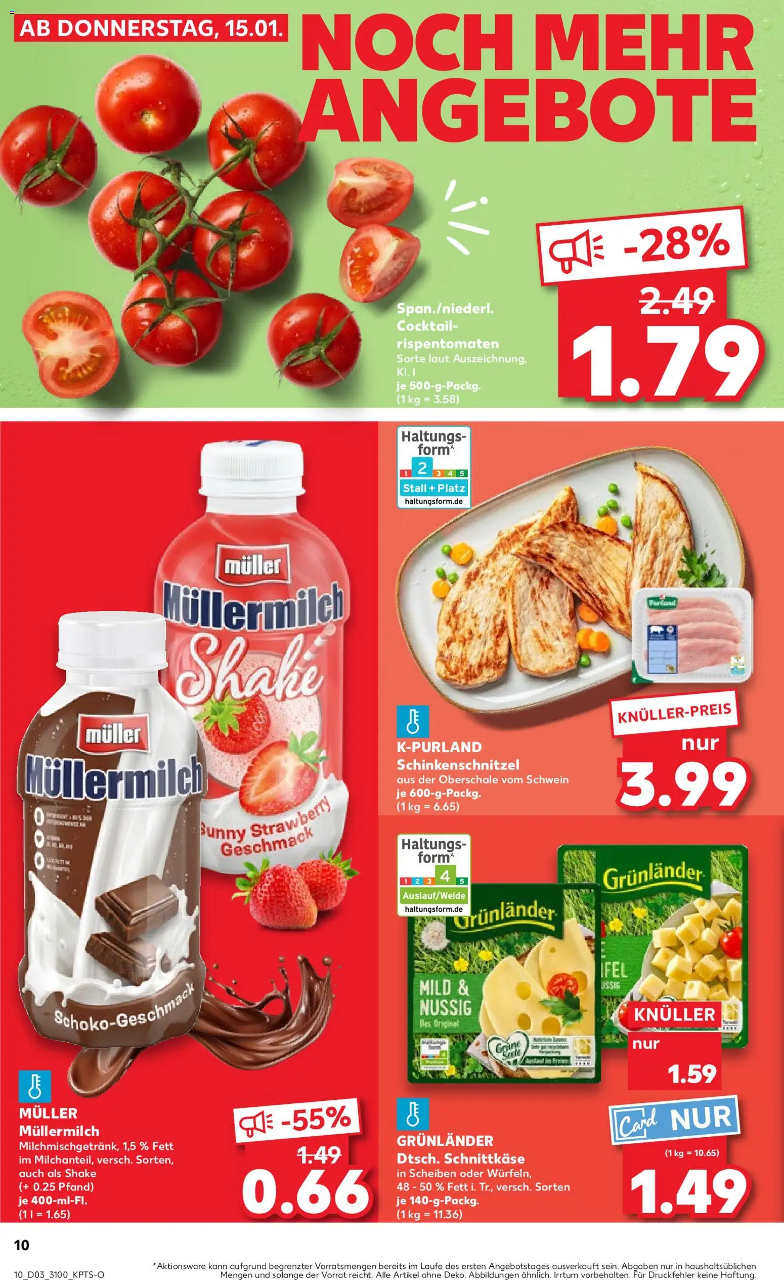 Kaufland prospekt Leipzig	 – gültig ab 18.01.2026 | Seite: 10 | Produkte: Grunlander, Müllermilch, Muller mullermilch