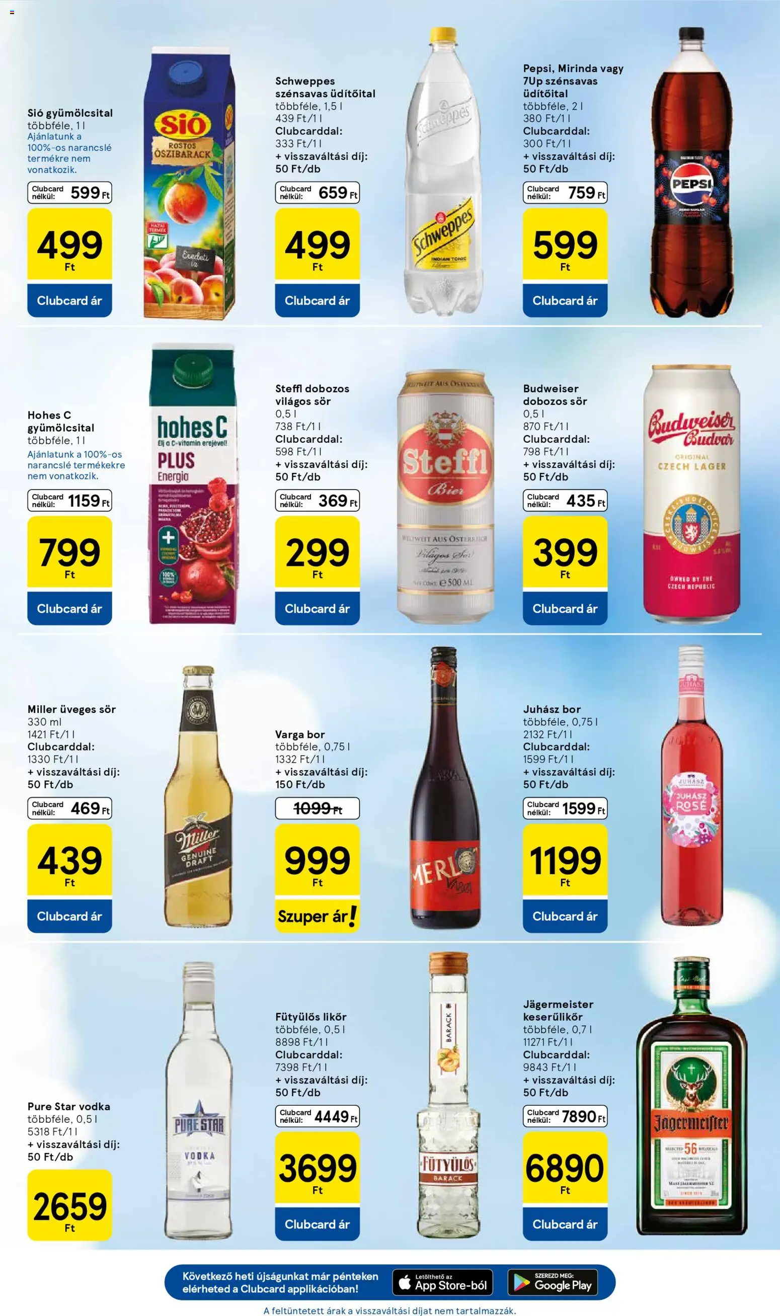 Tesco akciós ujság - amely érvényes a következő dátumtól: 22.01.2026 | Oldal: 7 | Termékek: Jägermeister, Dobozos sör, Bor, Vodka