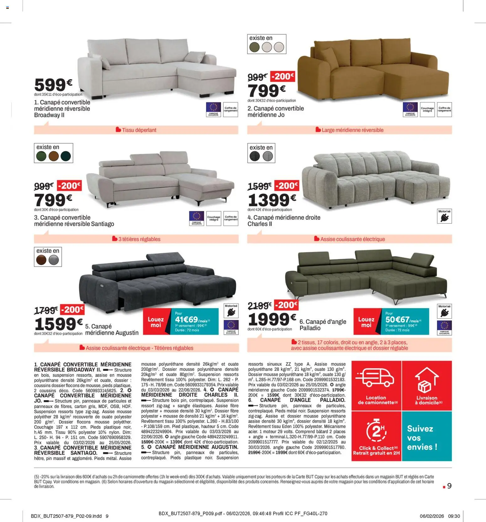 {H1} | Page: 9 | Produits: Mousse, Suspension, Canapé convertible, Canapé