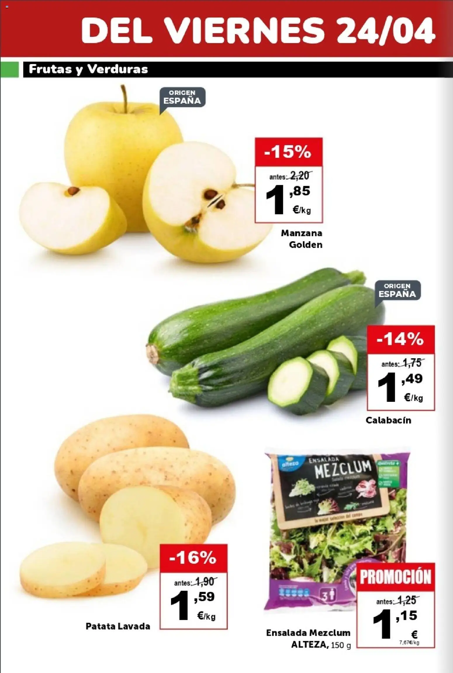 Masymas folleto │ válido desde el 24.04.2026 | Página: 2 | Productos: Calabacín, Manzana, Ensalada