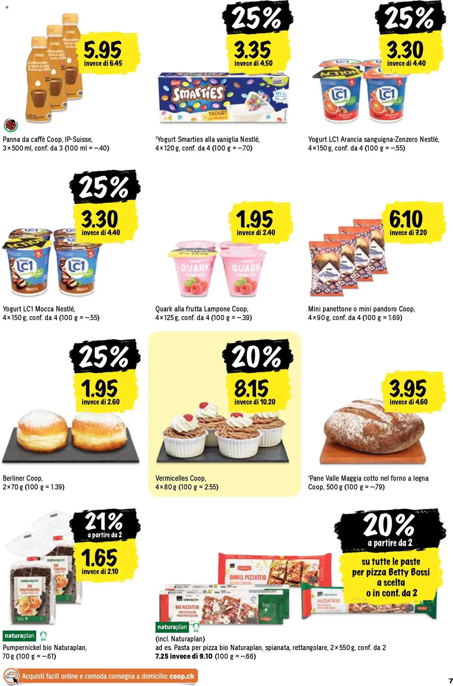 Coop - Una settimana di azioni – gültig ab 30.10.2025 | Seite: 7 | Produkte: Quark, Pizza, Pasta
