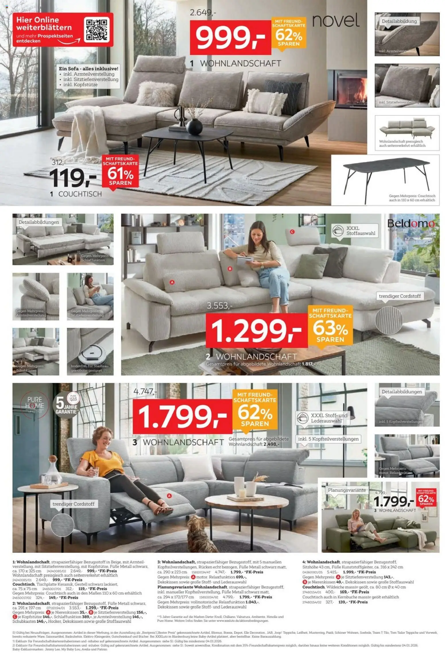 XXXL Lutz Prospekt 	 – gültig ab 20.12.2025 | Seite: 8 | Produkte: Wohnlandschaft, Sofa, Couchtisch