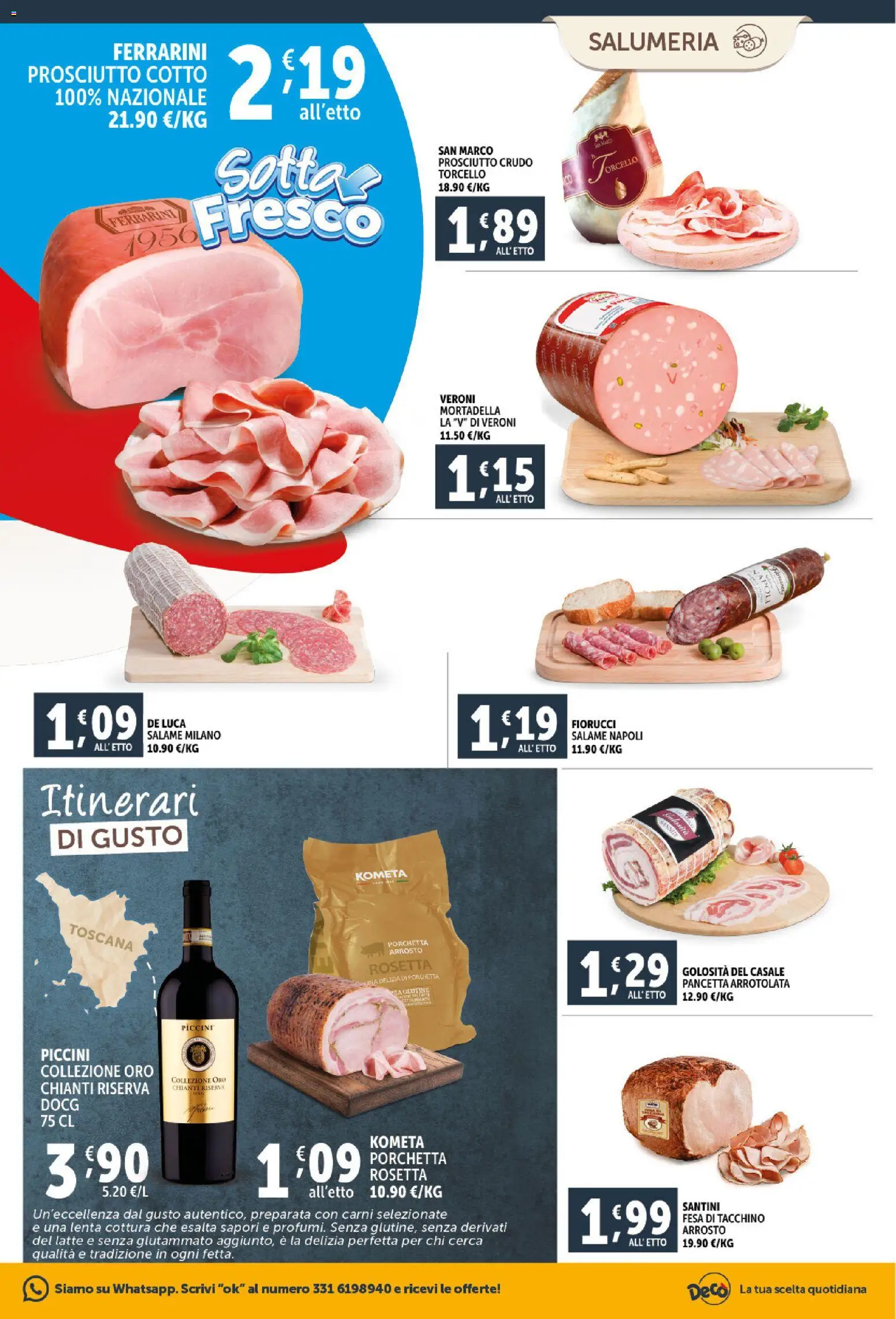 Volantino Decò del 23.02.2026 | Pagina: 4 | Prodotti: Tacchino, Latte, Prosciutto, Mortadella