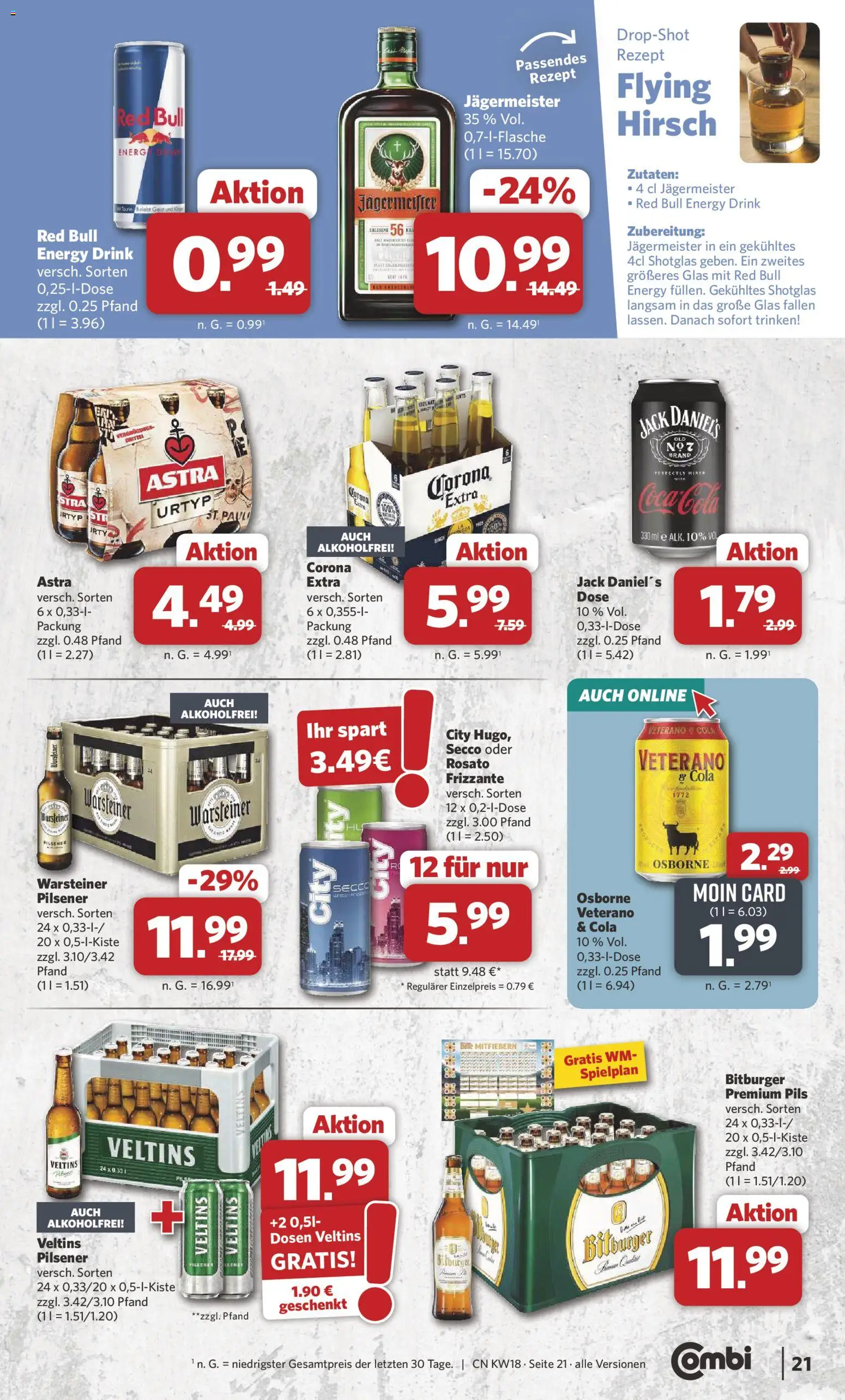 Combi Prospekt 	 – gültig ab 27.04.2026 | Seite: 21 | Produkte: Osborne, Cola, Jack Daniel's, Jägermeister