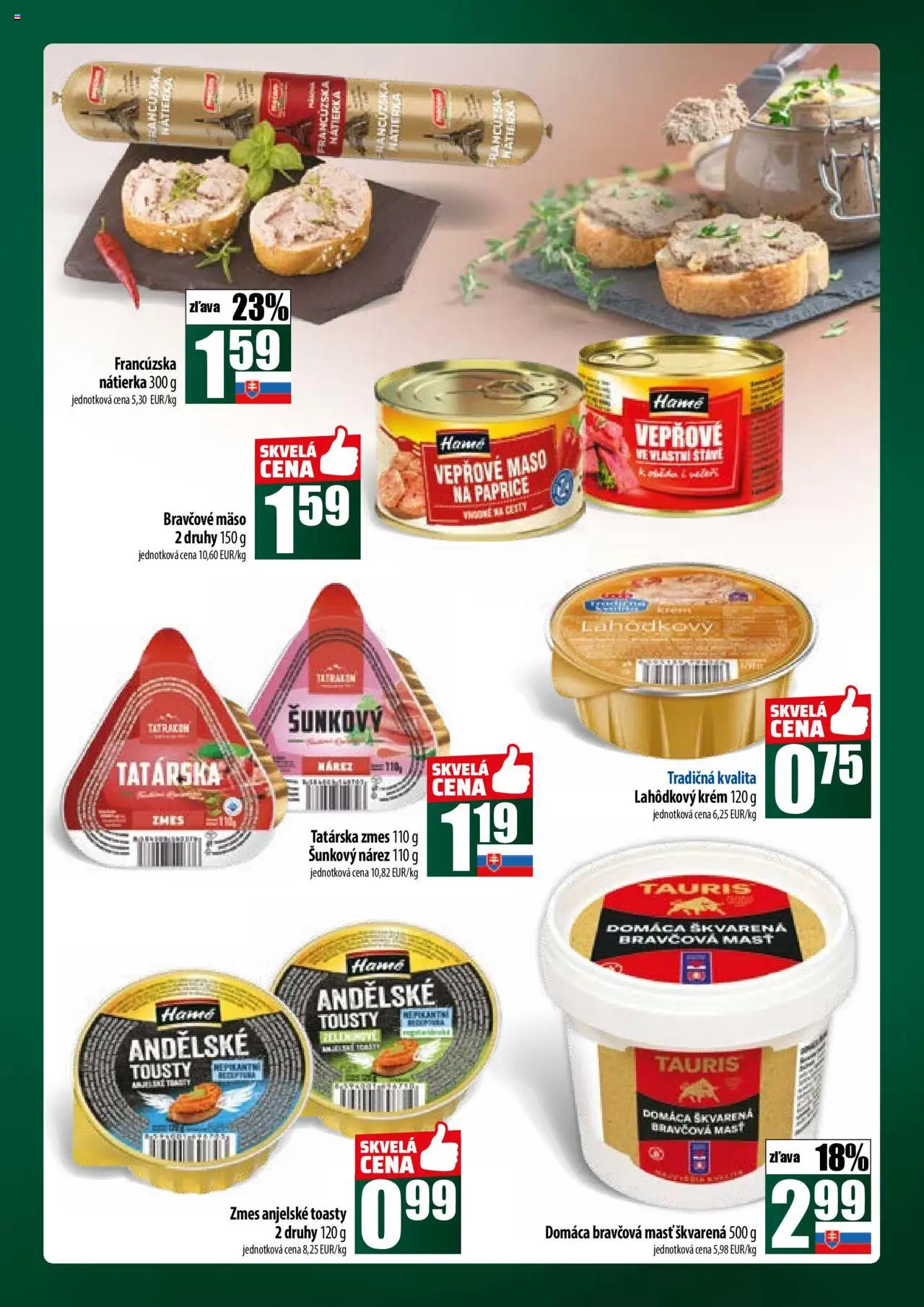 COOP Jednota široká ponuka │ platný od 17.07.2025 | Strana: 33 | Produkty: Bravčové mäso, Krém