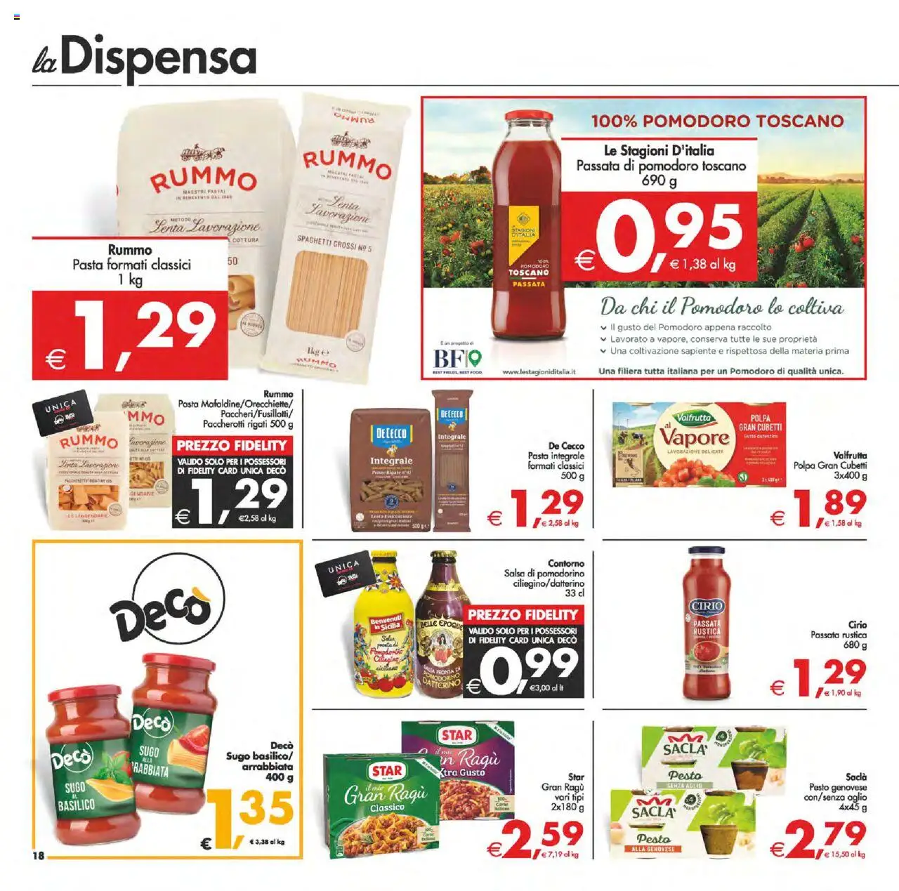 Volantino Decò del 12.08.2025 | Pagina: 18 | Prodotti: Salsa, Basilico, Ragú, Sugo