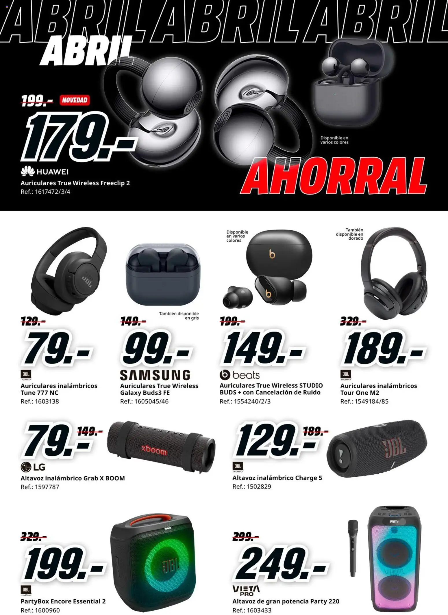 Media Markt folleto │ válido desde el 23.04.2026 | Página: 19 | Productos: Auriculares, Altavoz