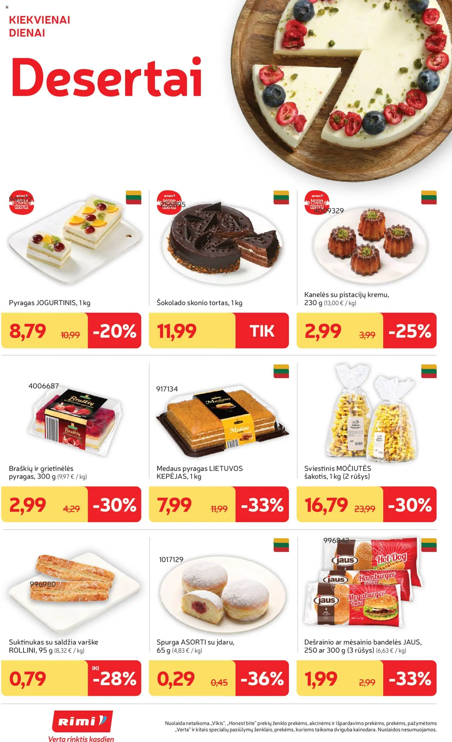 Rimi akcijos nuo 28.04.2026 | Puslapis: 12 | Prekių: Spurga, Bandelės, Pyragas, Varškė