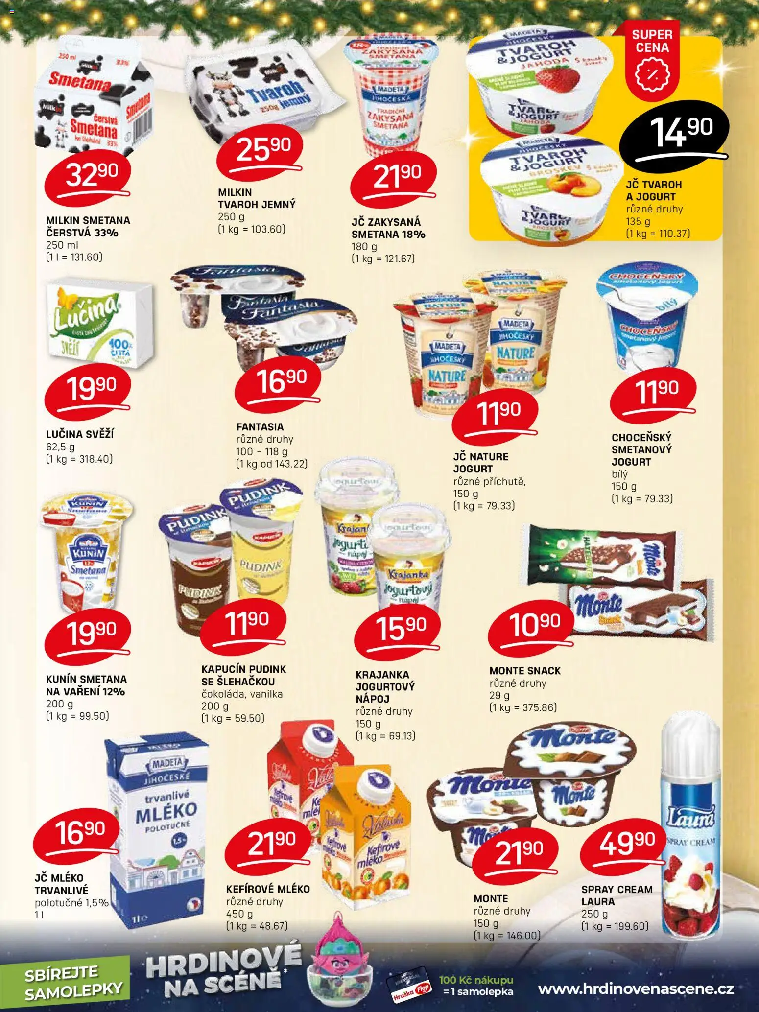 Flop leták od 26.11.2025 | Strana: 5 | Produkty: Mléko, Smetana, Samolepky, Zakysaná smetana