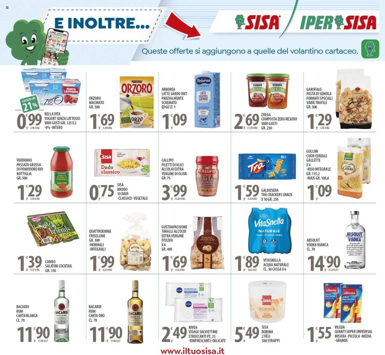 Volantino SISA del 16.07.2025 | Pagina: 22 | Prodotti: Salatini, Yogurt, Guanti, Macinato