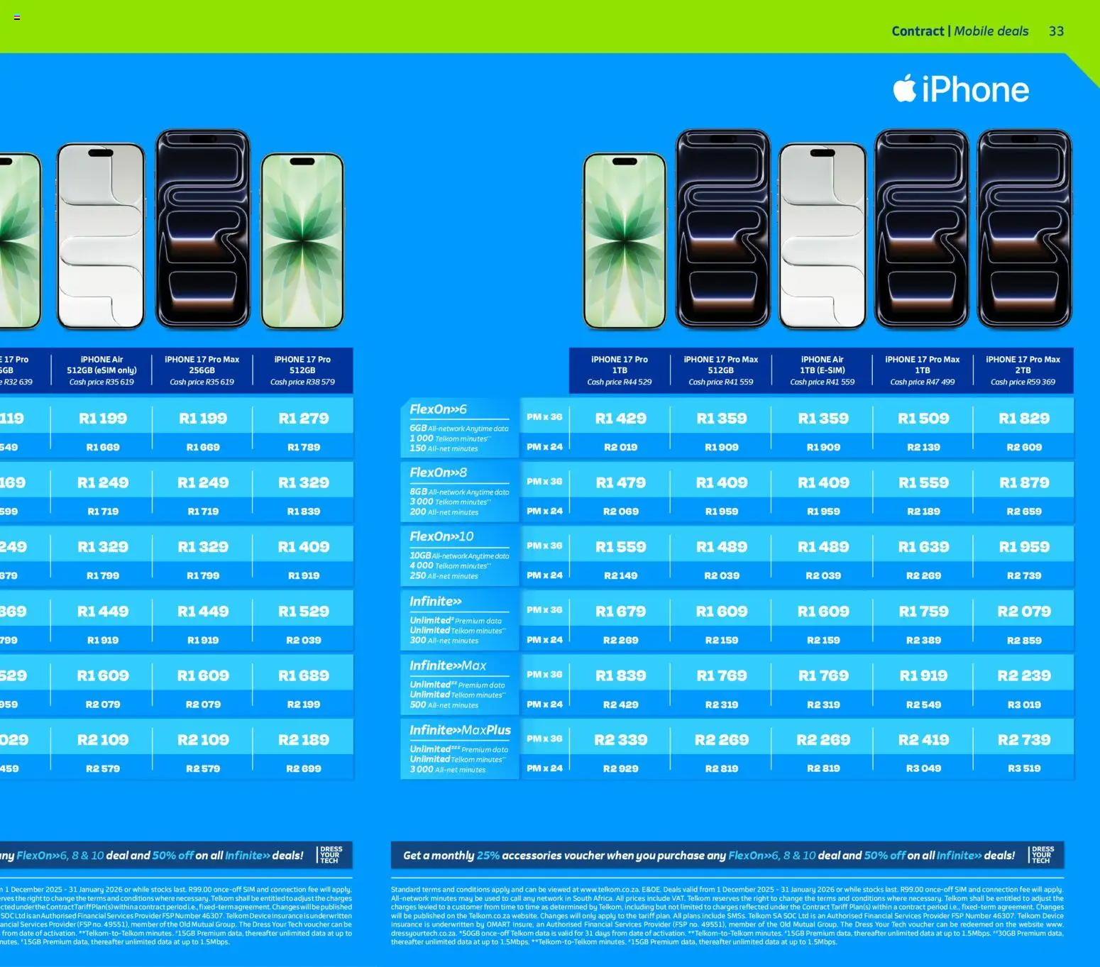 New Telkom catalogue – valid from 01.12.2025 | Page: 31 | Products: Dress, Data, Sim