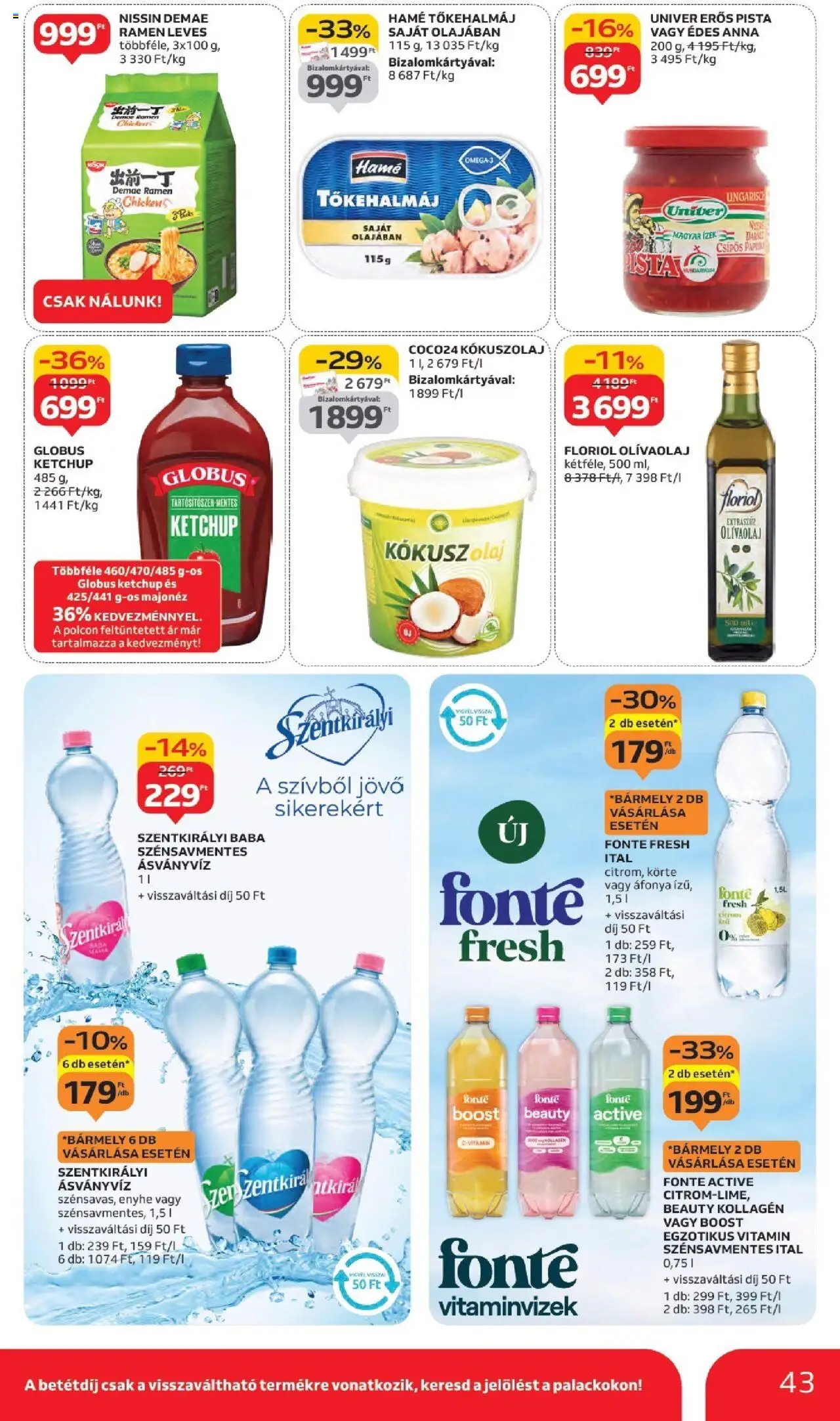 Auchan akciós ujság - amely érvényes a következő dátumtól: 02.10.2025 | Oldal: 43 | Termékek: Kollagén, Ásványvíz, Ketchup, Citrom