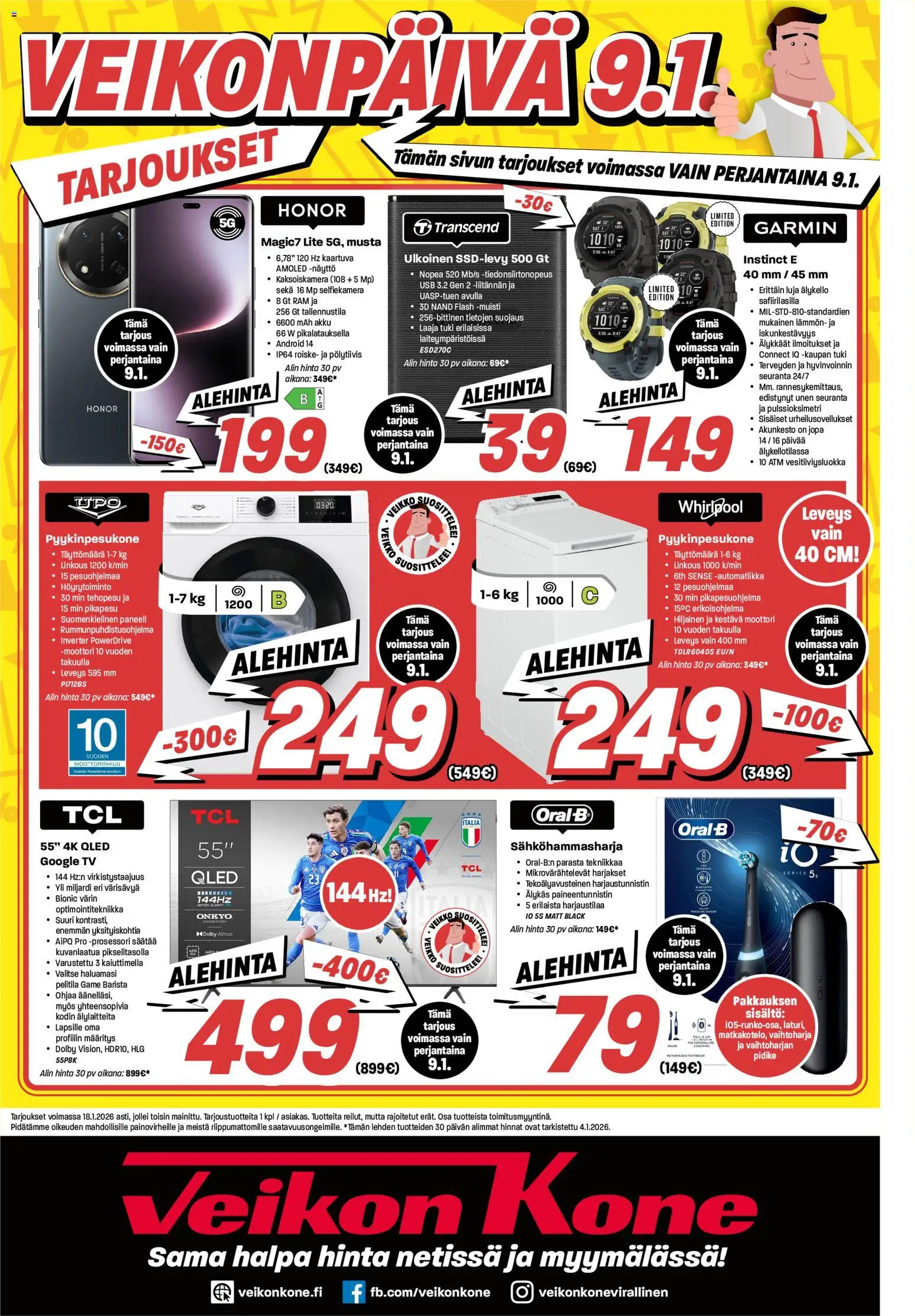 Veikon Kone tarjoukset – voimassa 05.01.2026 alkaen | Sivu: 12 | Tuotteet: USB, Älykello, Akku, TV