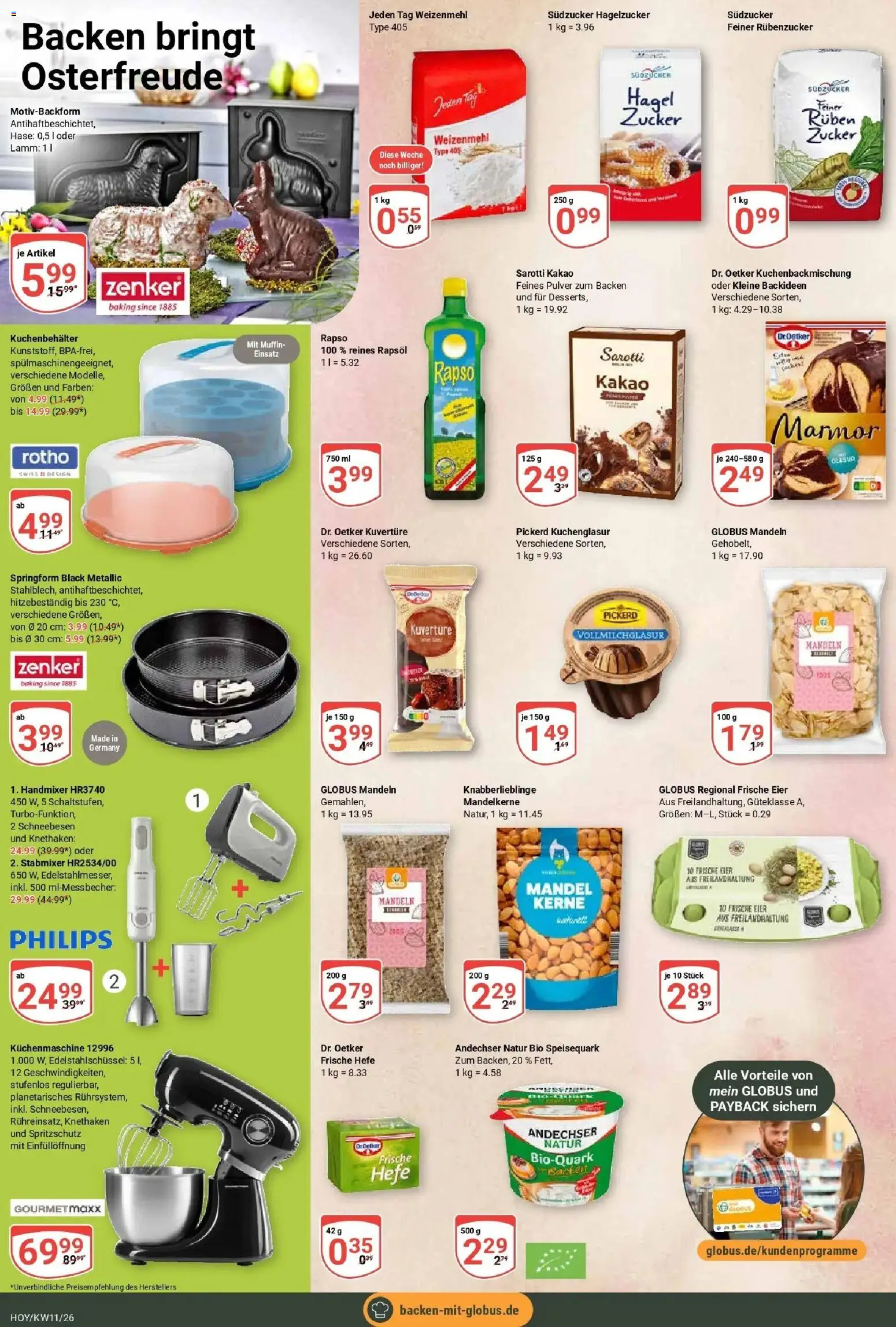 Globus prospekt Hoyerswerda	 – gültig ab 09.03.2026 | Seite: 19 | Produkte: Philips, Rapsöl, Handmixer, Speisequark