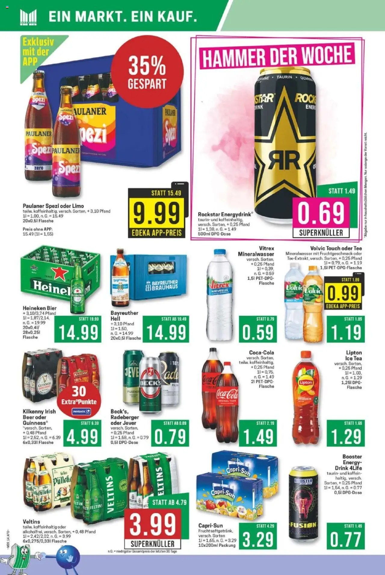 Marktkauf Prospekt 	 – gültig ab 22.09.2025 | Seite: 14 | Produkte: Coca cola, Paulaner spezi, Volvic touch, Tee