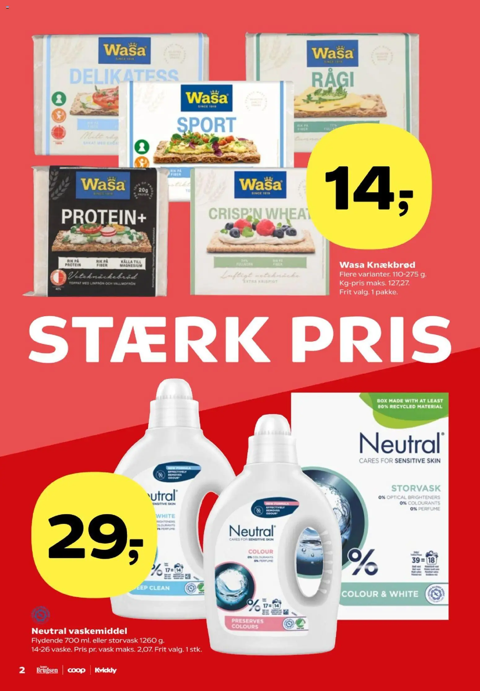 Super Brugsen tilbudsavis – gyldig fra 07.04.2026 | Side: 2 | Produkter: Knækbrød