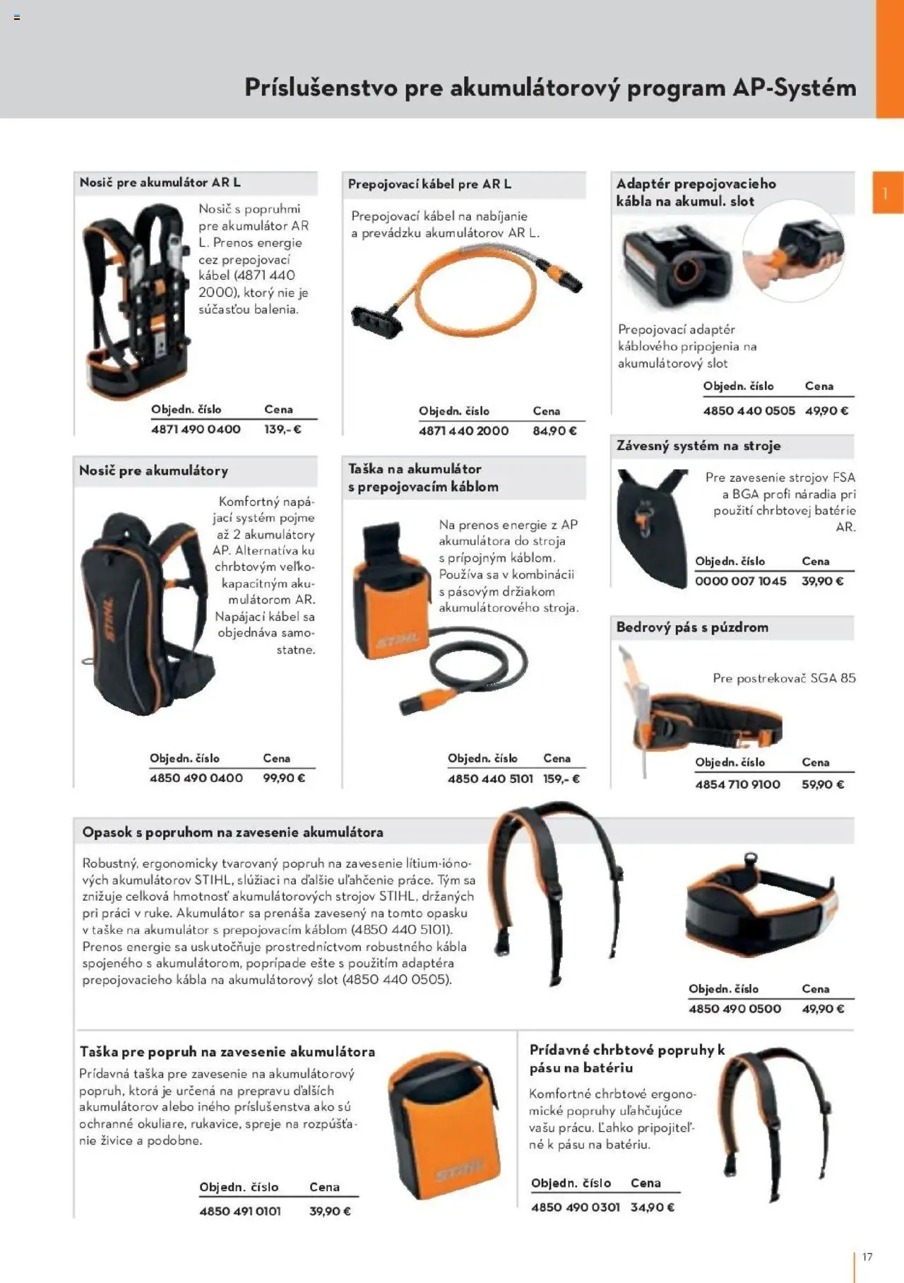 Nové STIHL akcie – leták je platný od 29.09.2025 | Strana: 17 | Produkty: Pás, Aku, Akumulátor