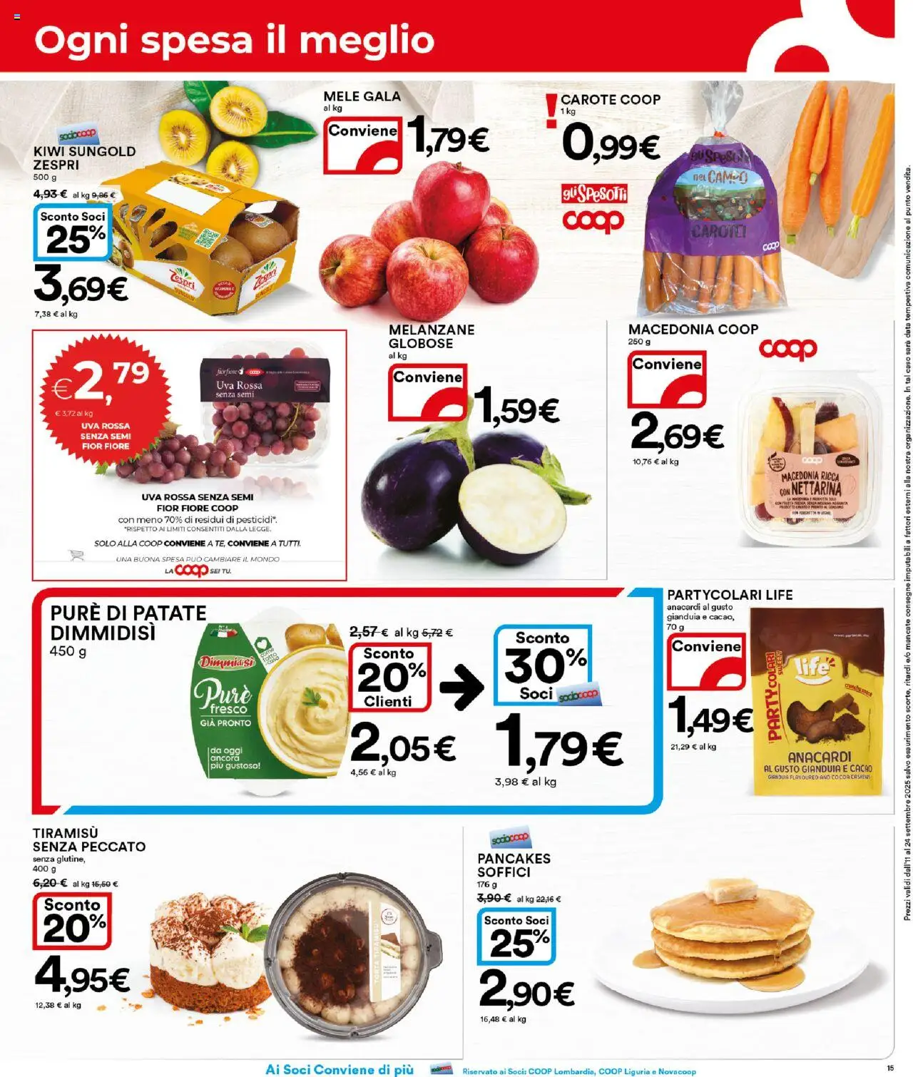 Volantino Ipercoop del 11.09.2025 | Pagina: 15 | Prodotti: Data, Melanzane, Cacao, Macedonia