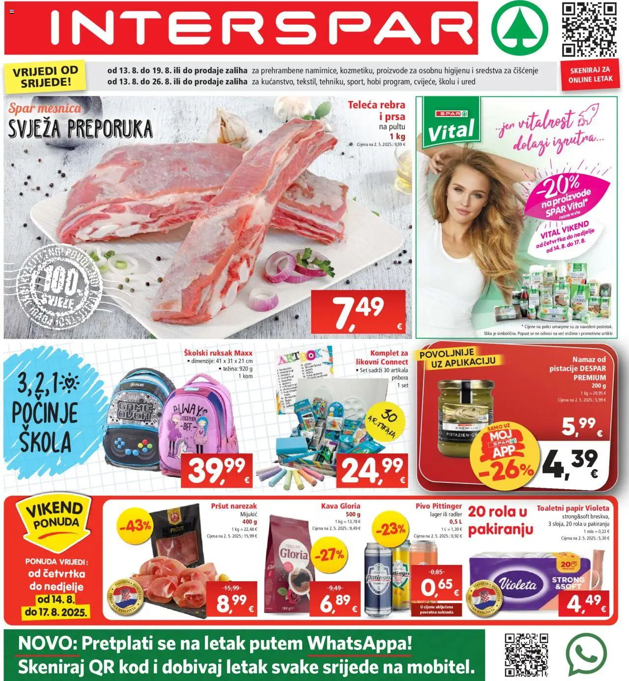 Interspar katalog | vrijedi od 13.08.2025 | Stranica: 1 | Proizvodi: Sredstva za čiščenje, Pršut, Narezak, Pistacije