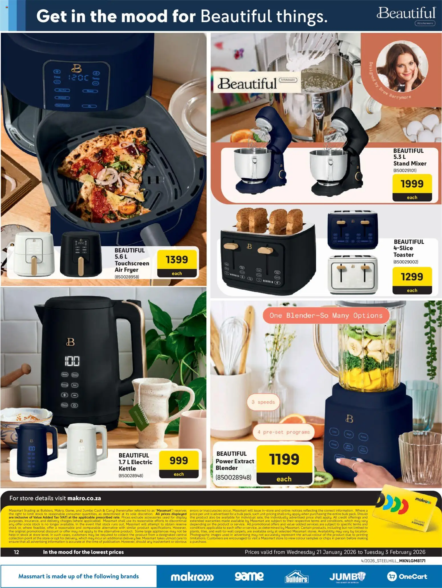 New Makro catalogue – valid from 21.01.2026 | Page: 12 | Products: Mixer, Toaster, Fryer, Stock