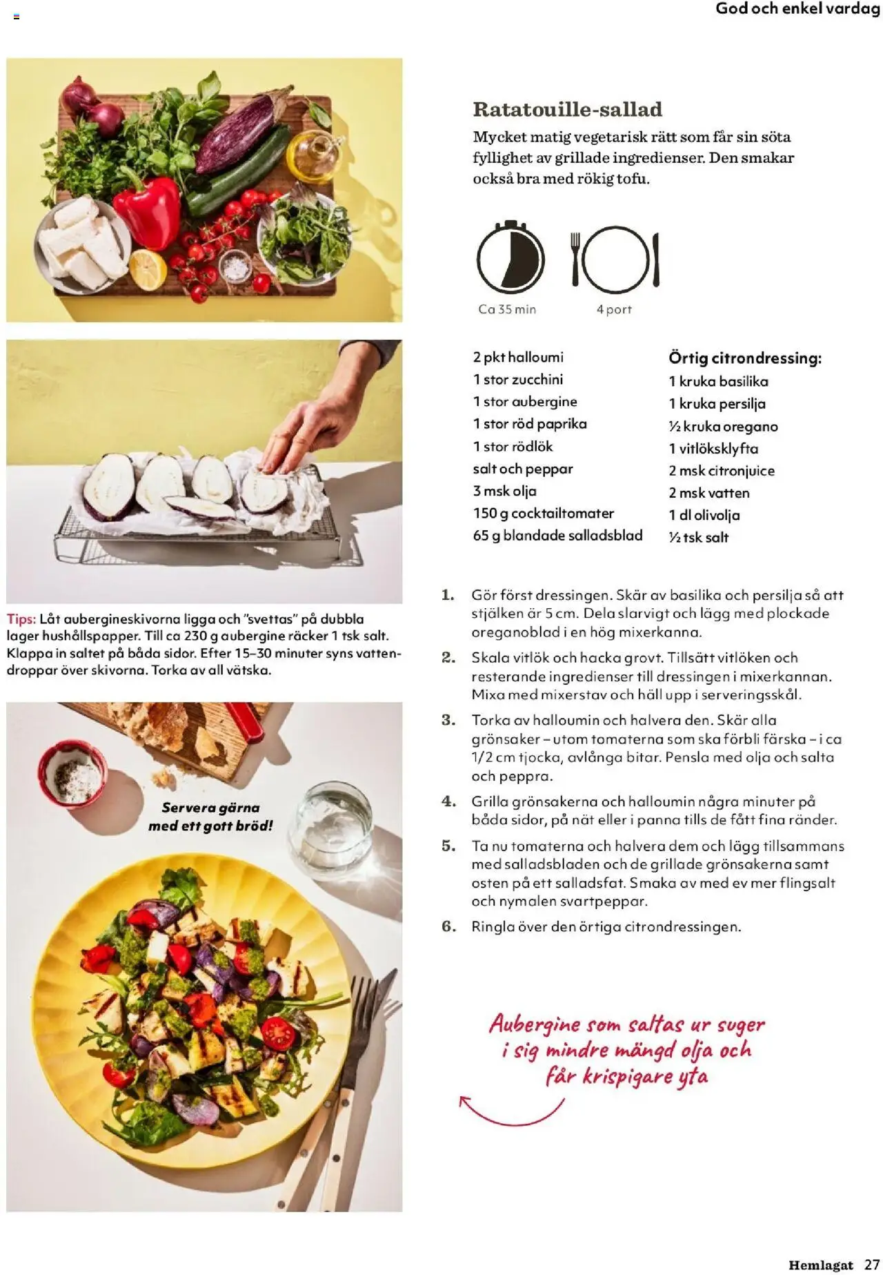 Hemköp reklamblad aktuell från 01.09.2025 | Sida: 27 | Produkter: Halloumi, Bröd, Basilika, Röd paprika