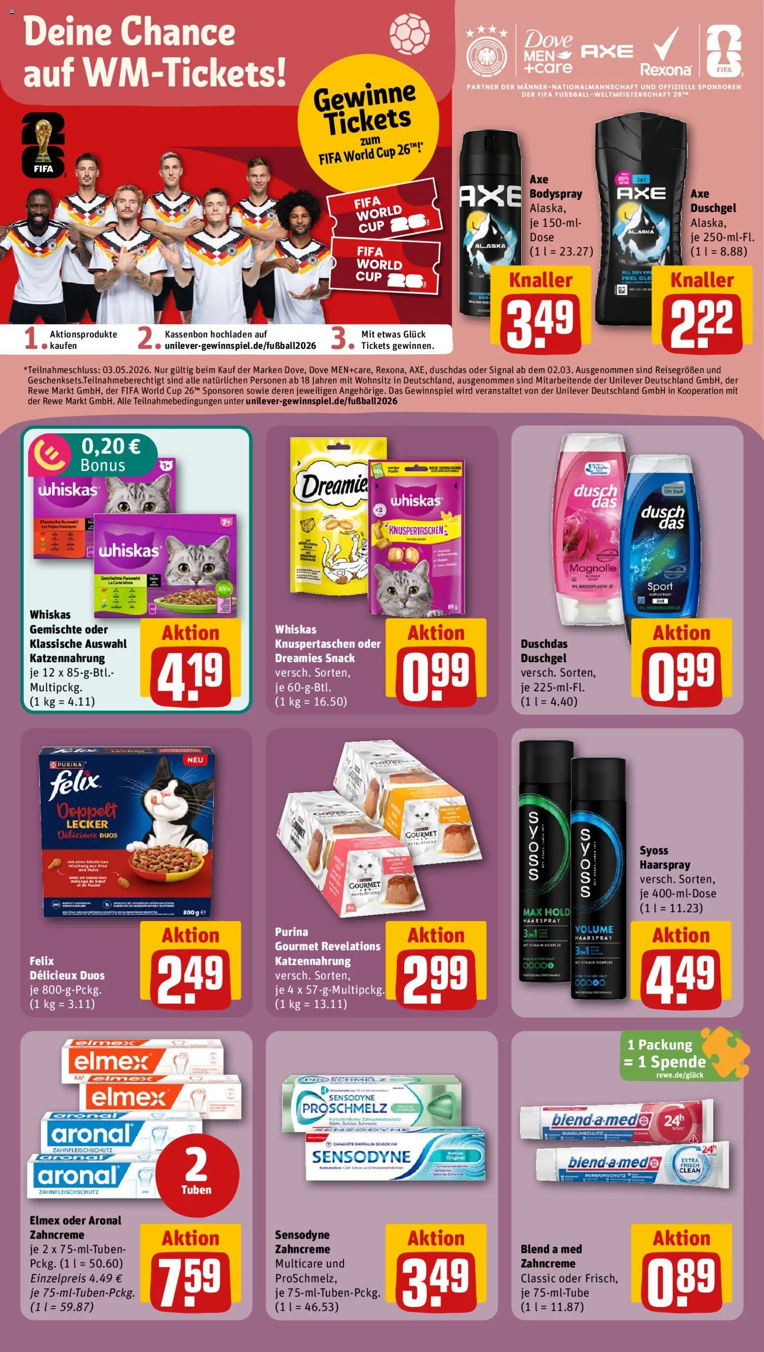 Rewe ihr Kaufpark Prospekt 	 – gültig ab 13.04.2026 | Seite: 25 | Produkte: Haarspray, Duschgel, Duschdas, Whiskas
