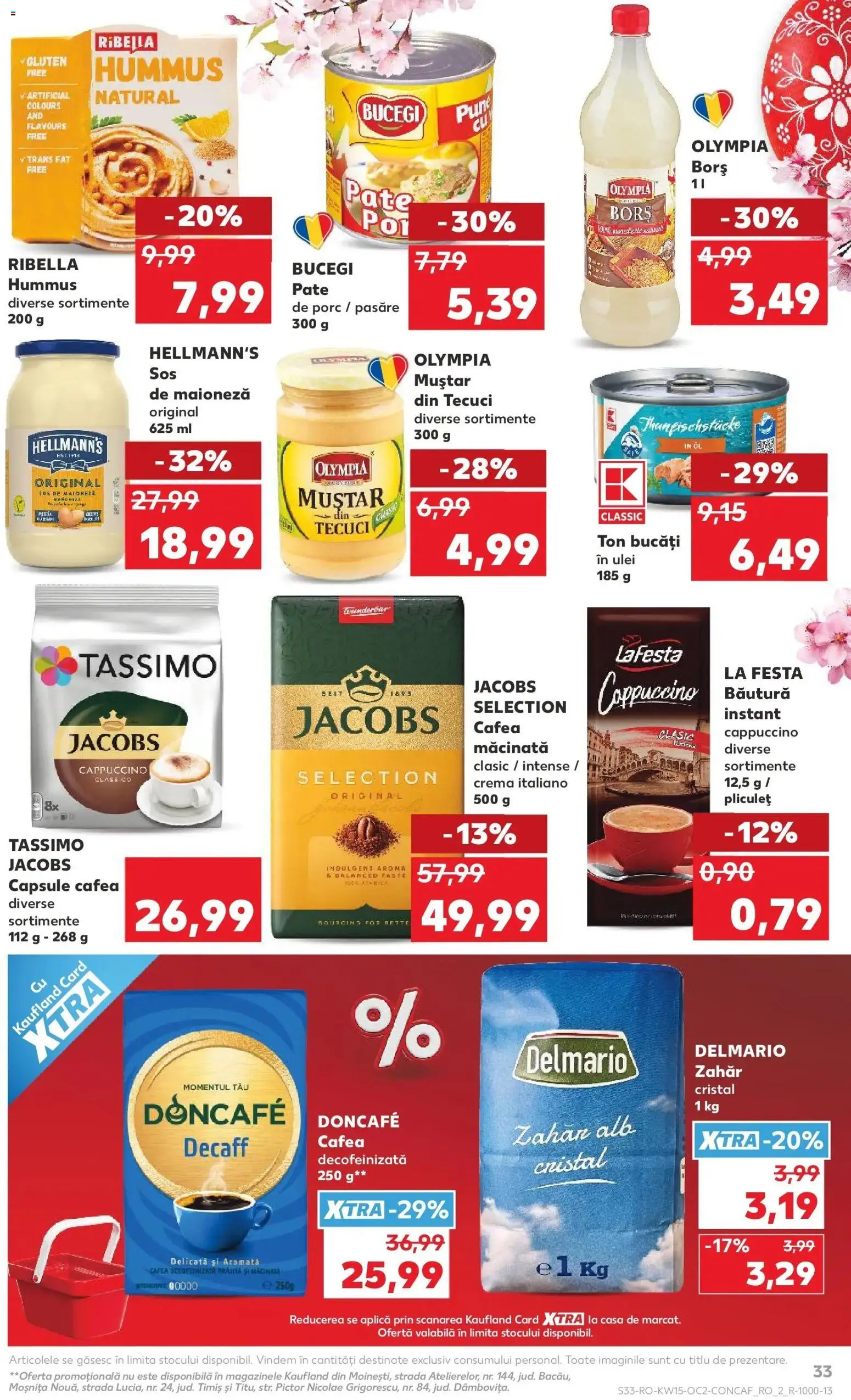 Noul catalog Kaufland – valabil de la 08.04.2026 | Pagină: 33 | Produse: Borș, Ulei, Muștar, Zahăr