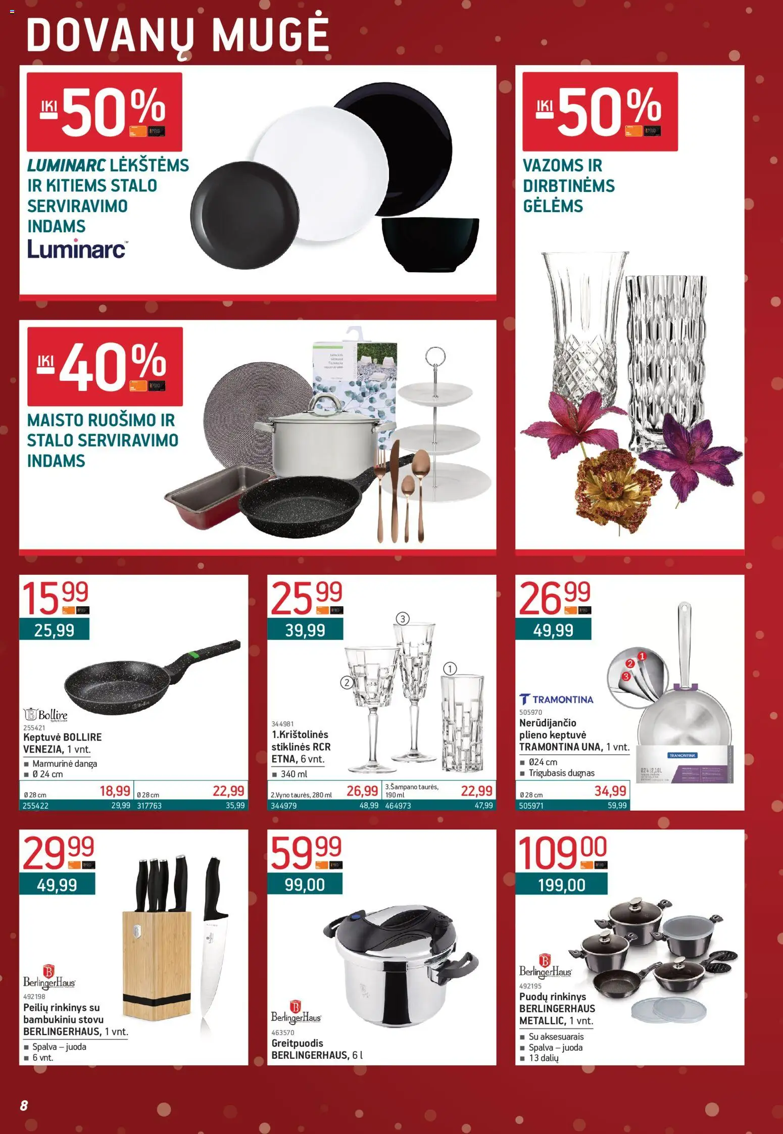 ERMITAŽAS akcijos nuo 01.12.2025 | Puslapis: 8 | Prekių: Keptuvė
