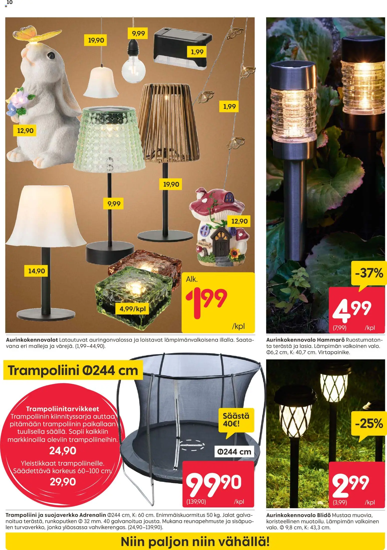 Rusta tarjoukset – voimassa 23.03.2026 alkaen | Sivu: 10 | Tuotteet: Trampoliini