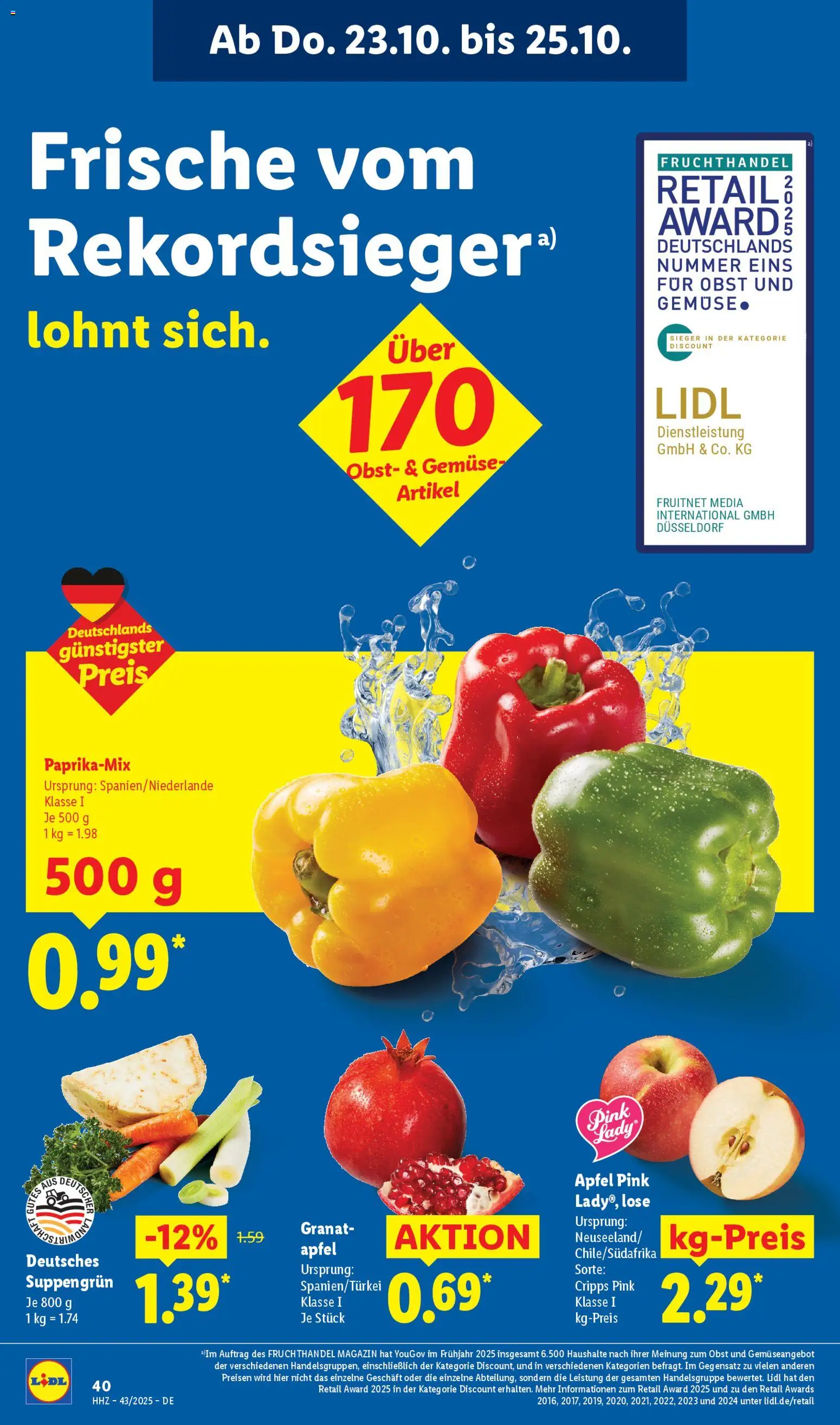 Lidl Prospekt München – gültig ab 20.10.2025 | Seite: 64 | Produkte: Äpfel, Gemüse, Obst