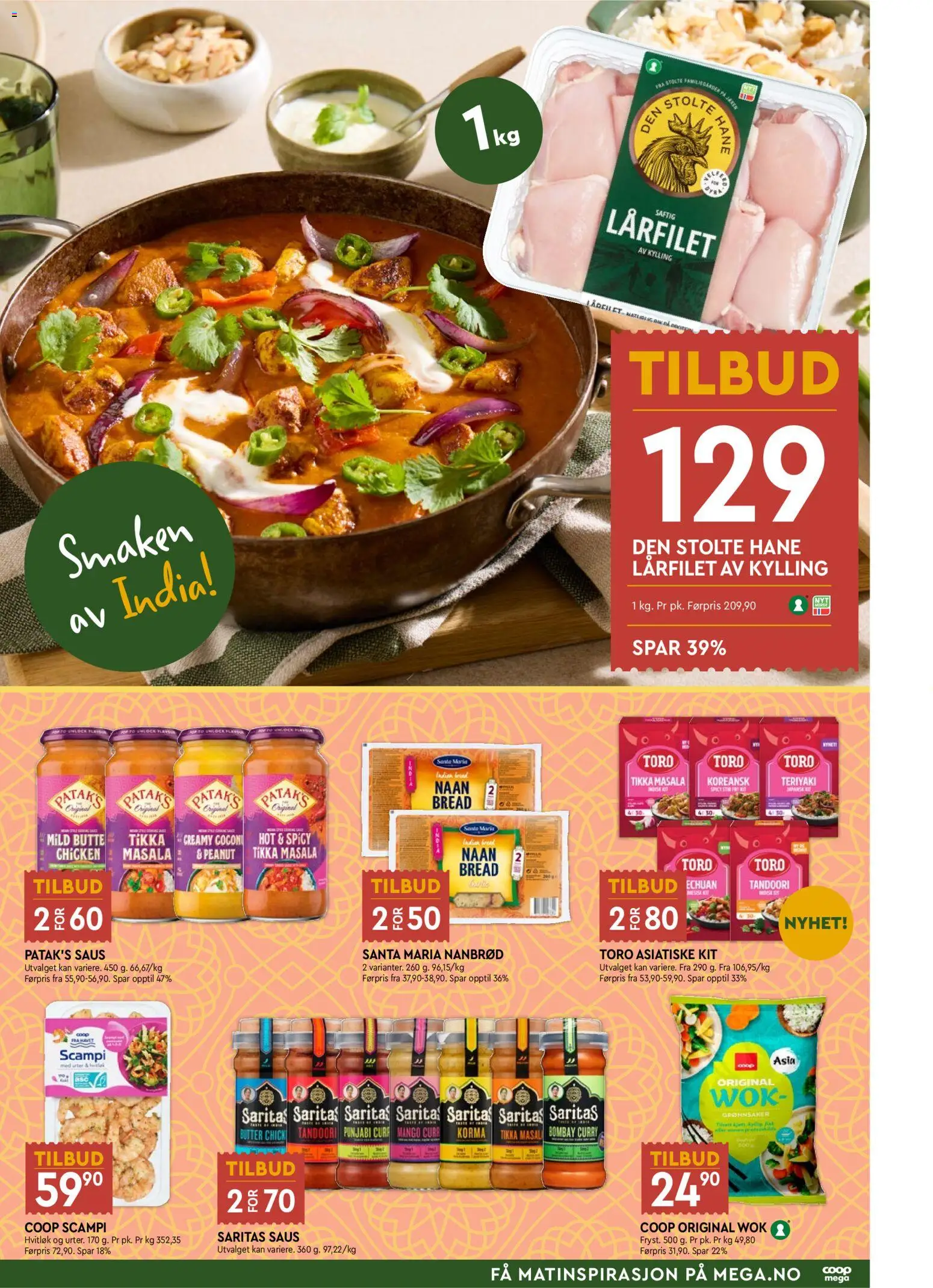 {H1} | Side: 3 | Produkter: Saus, Mango, Hvitløk, Scampi