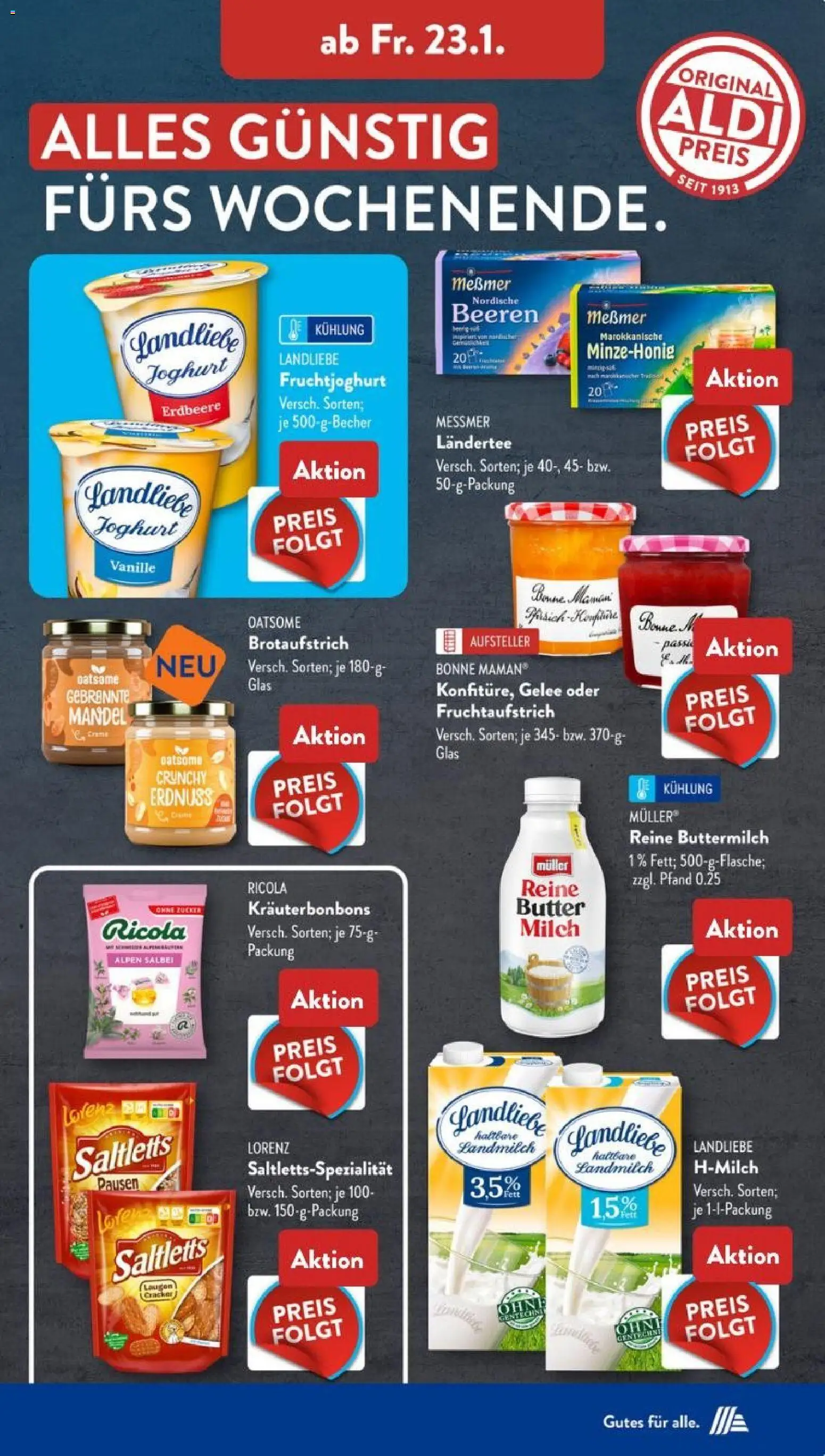 Aldi Süd Prospekt 	 – gültig ab 19.01.2026 | Seite: 13 | Produkte: Milch, Messmer, Fruchtjoghurt, Bonne maman
