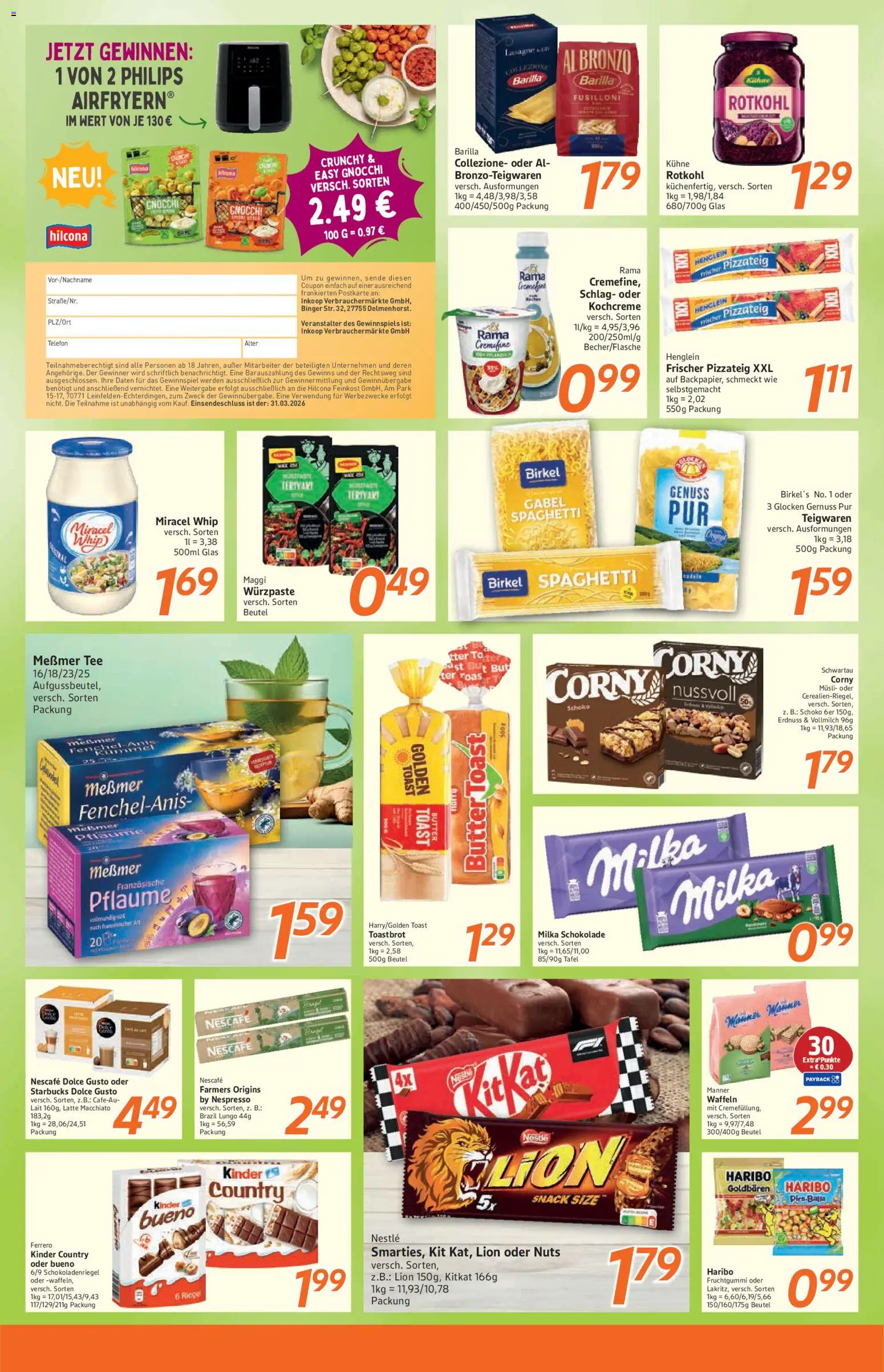 Inkoop Prospekt – gültig ab 16.03.2026 | Seite: 5 | Produkte: Rama, Milka schokolade, Starbucks, Milka