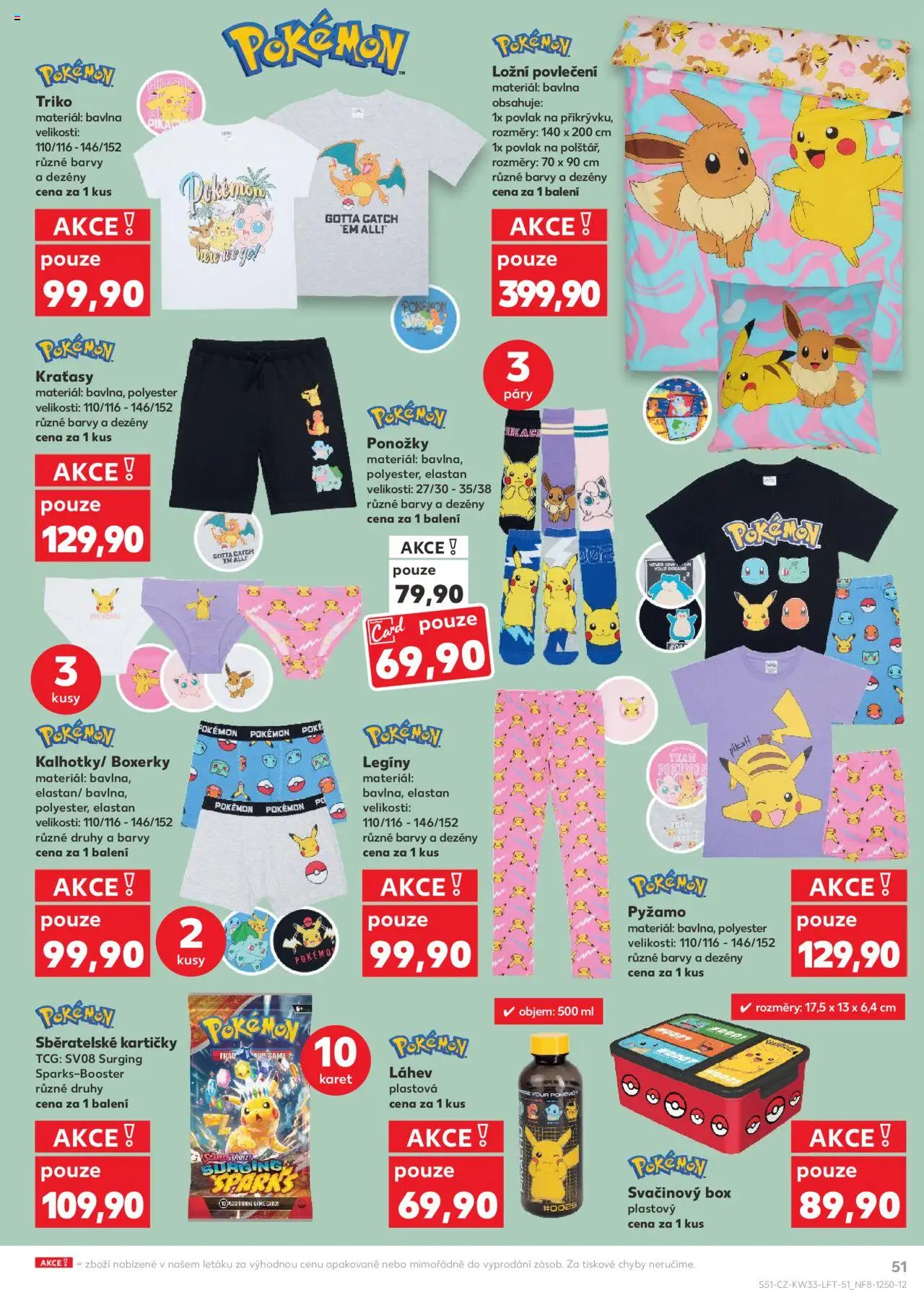 Kaufland leták - Plzeň Bory od 13.08.2025 | Strana: 51 | Produkty: Box, Legíny, Povlečení, Láhev