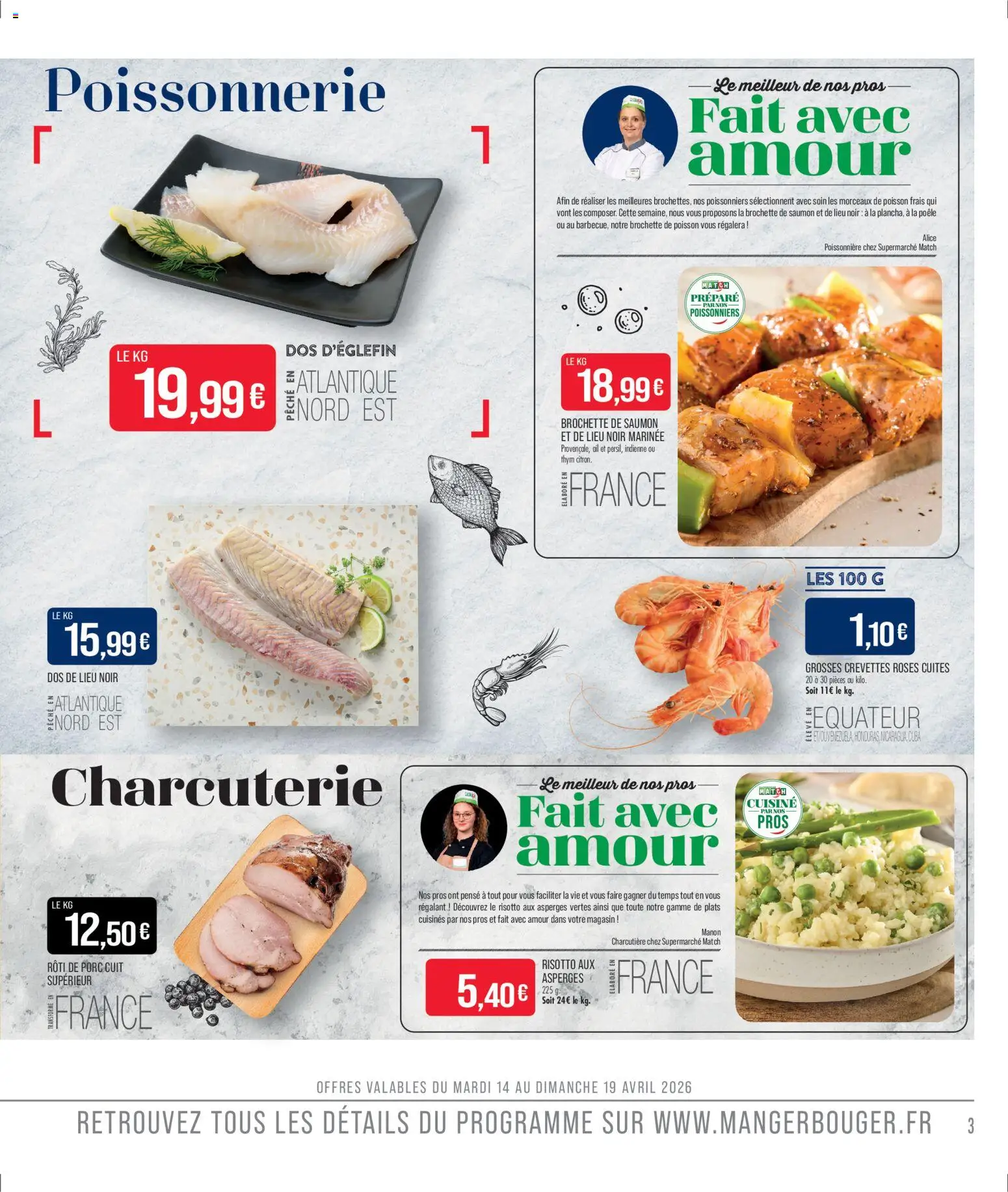 {H1} | Page: 3 | Produits: Ail, Crevettes, Porc, Saumon