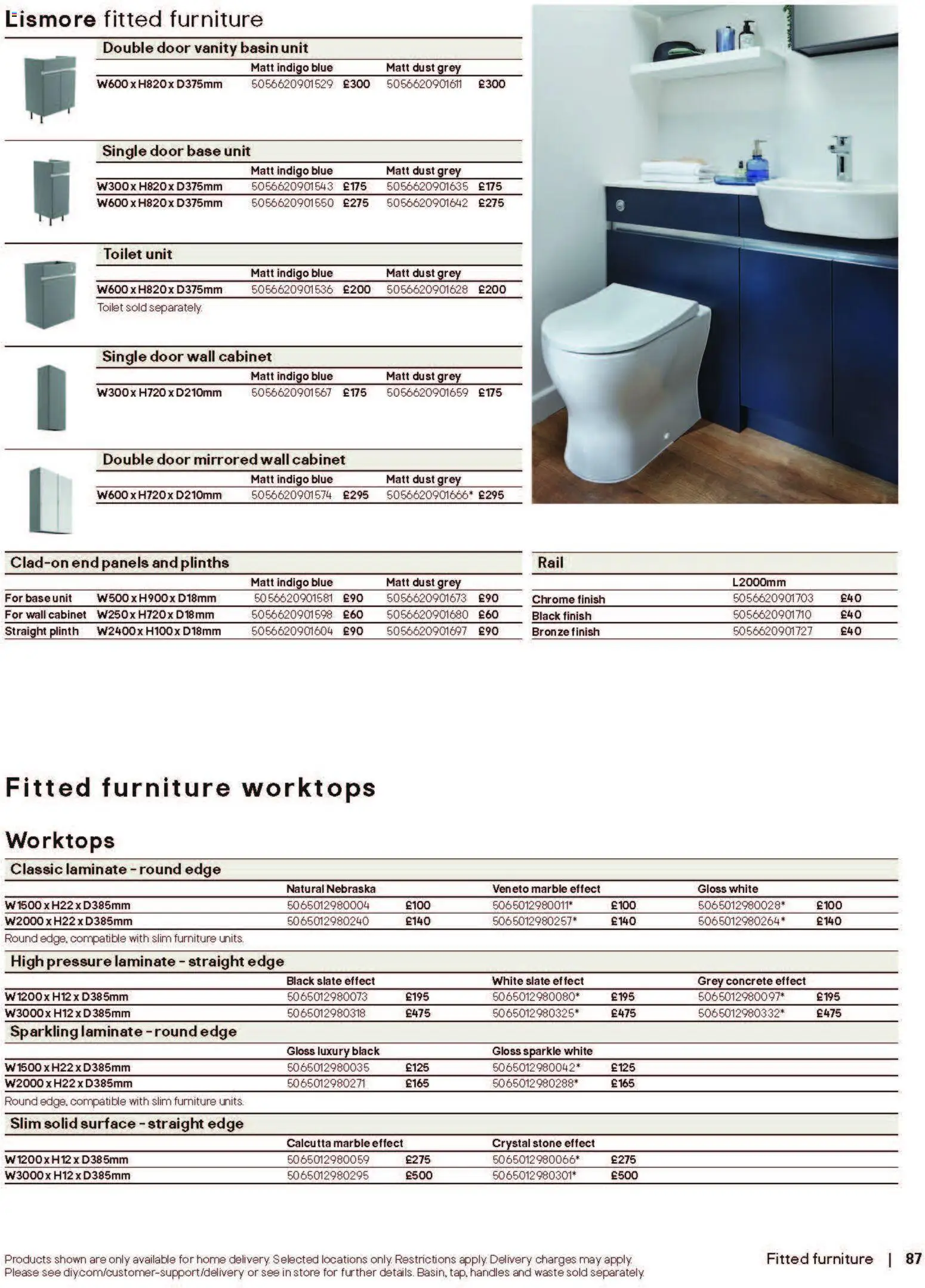 {H1} | Page: 87 | Products: Toilet, Door, Cabinet, Wall cabinet