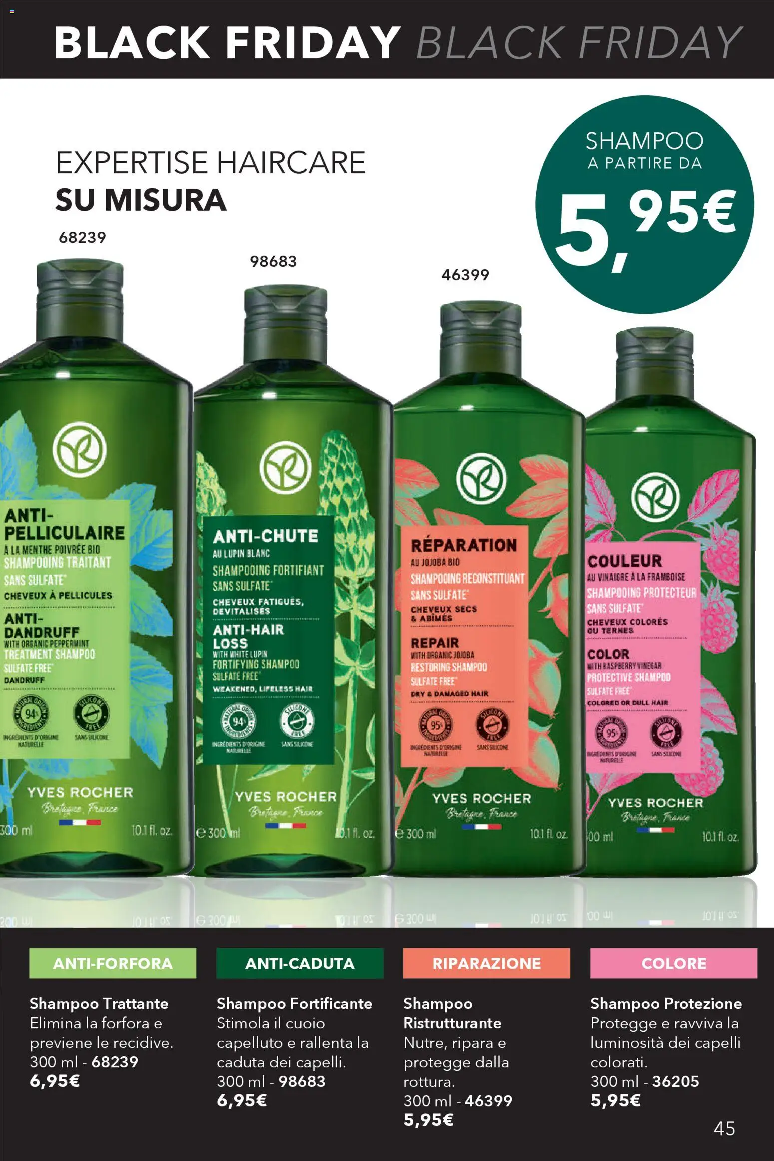 Volantino Yves Rocher del 11.11.2025 | Pagina: 45 | Prodotti: Shampoo, Salmone