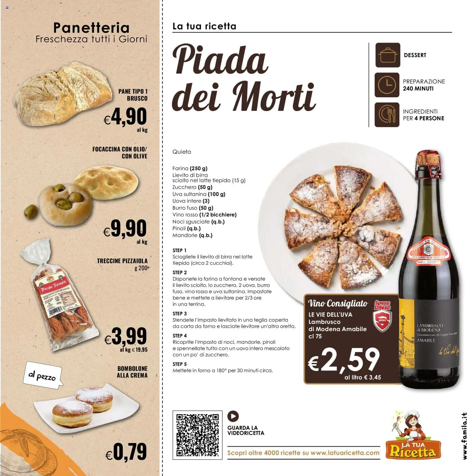 Volantino Famila del 30.10.2025 | Pagina: 15 | Prodotti: Zucchero, Latte, Mandorle, Uva