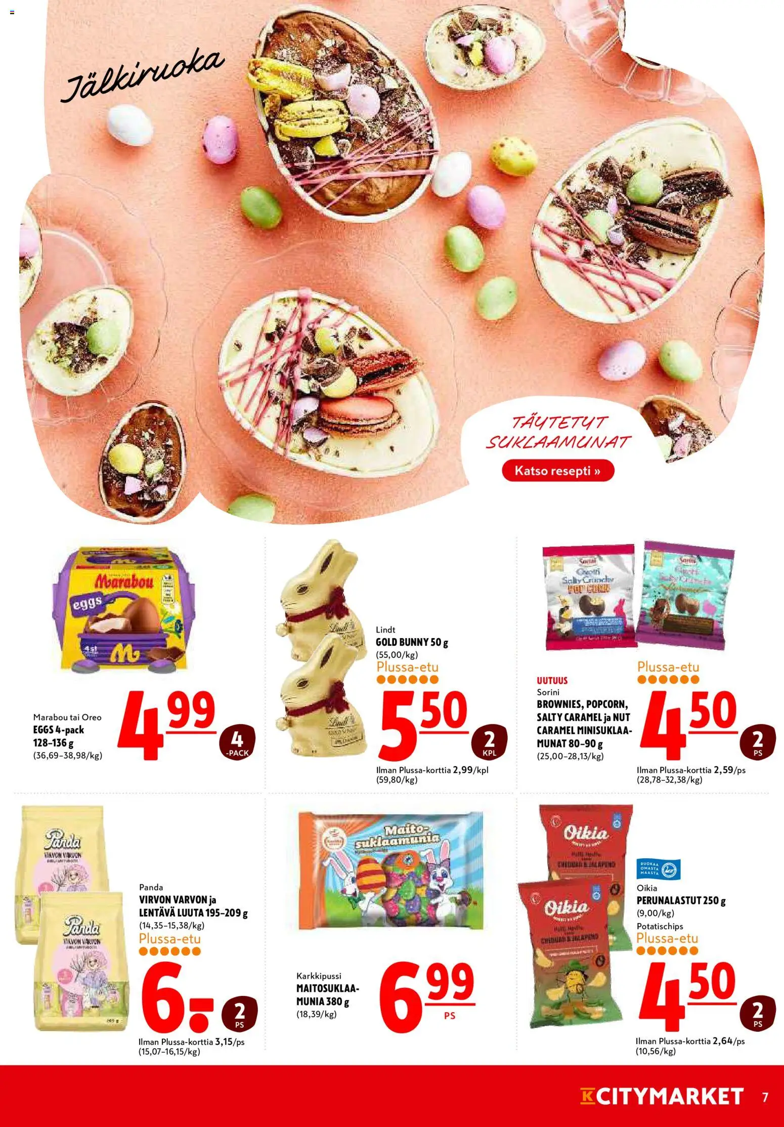 K-Citymarket tarjoukset – voimassa 26.03.2026 alkaen | Sivu: 7 | Tuotteet: Luuta, Oreo, Maito, Munat