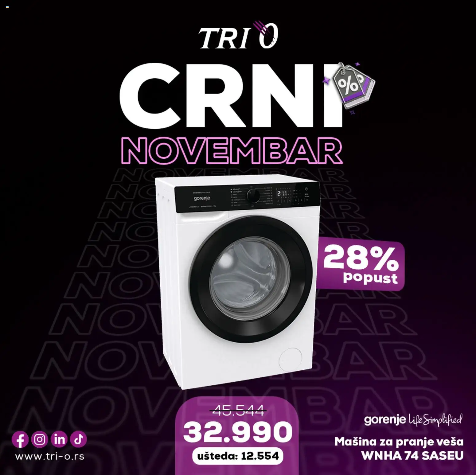 Tri O katalog - važi od 01.11.2025 | Strana: 4 | Proizvode: Mašina za pranje veša